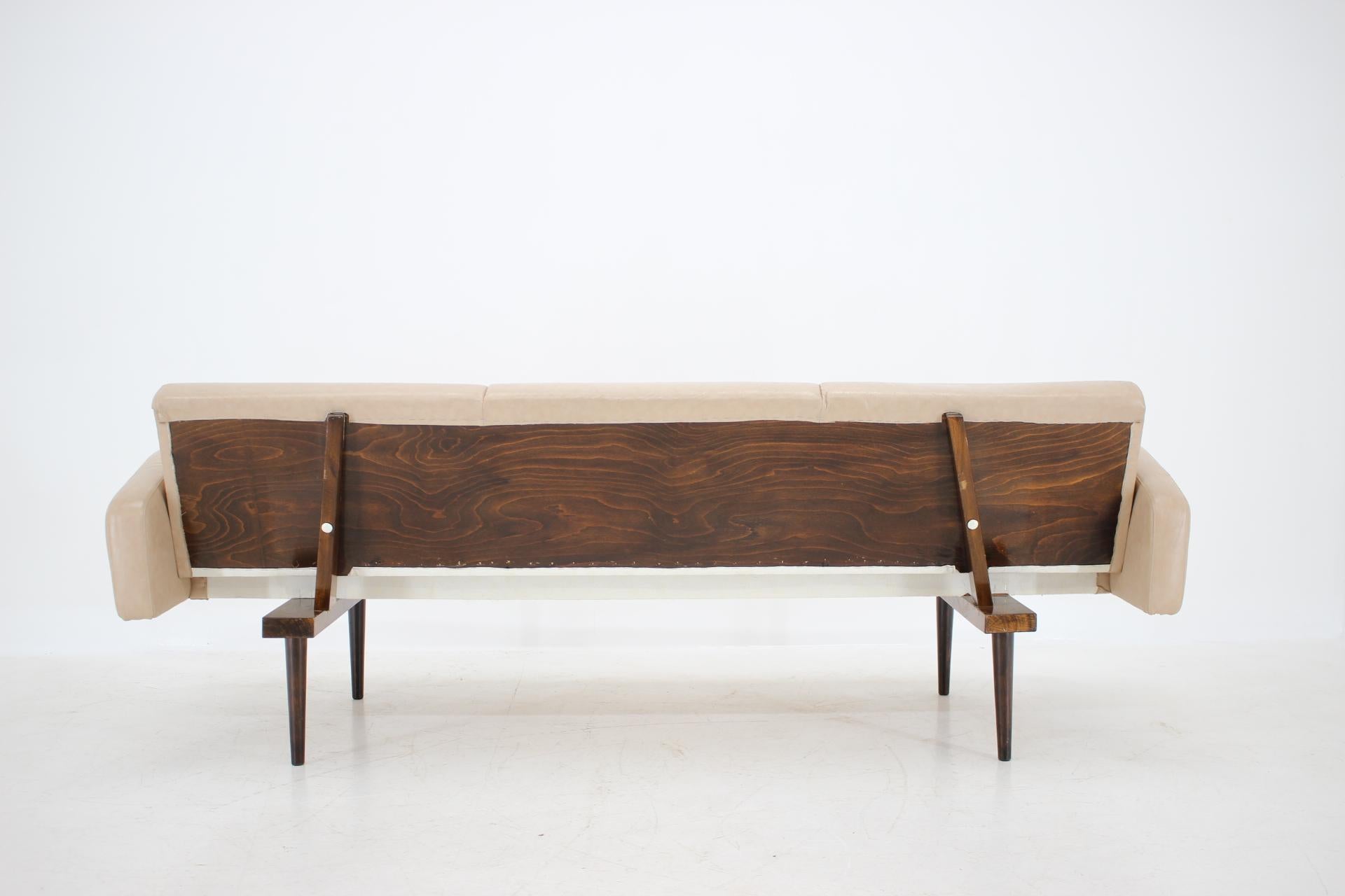 Late 20th Century Midcentury Leather Sofa Designed by Miroslav Navrátil, 1970s