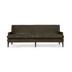 Mid Century Leather Sofa