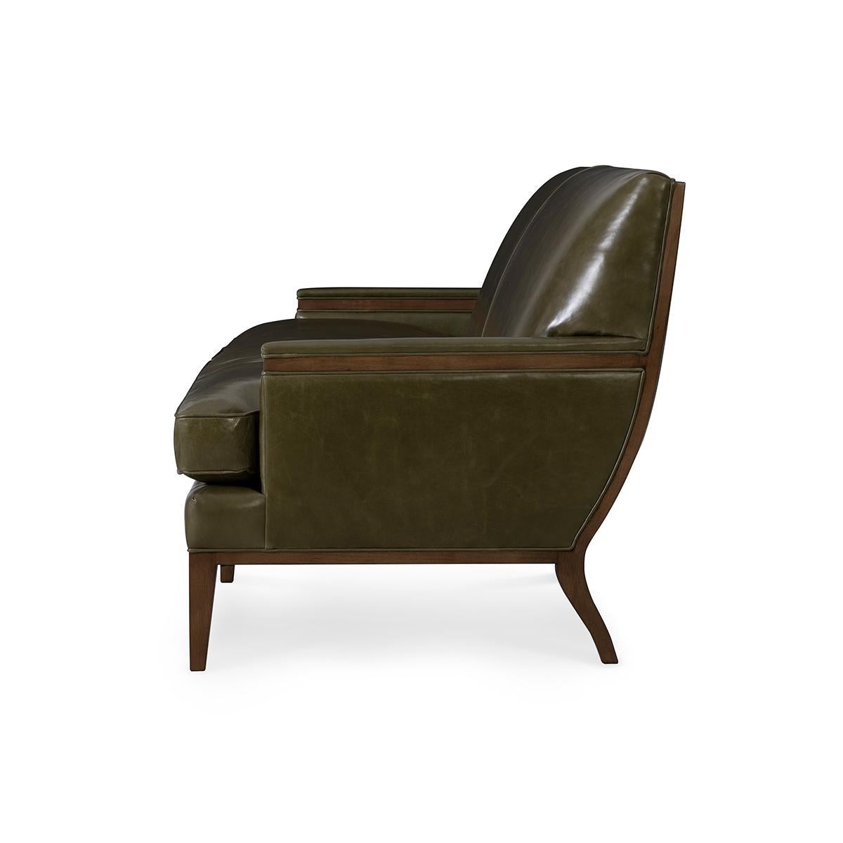 Mid-Century Modern Mid Century Leather Sofa For Sale