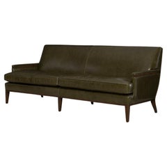 Mid Century Leather Sofa