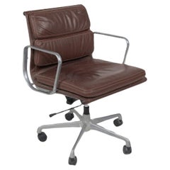 Mid-Century Leather Soft Pad Chair by Charles 
Ray Eames for ICF, 1970s