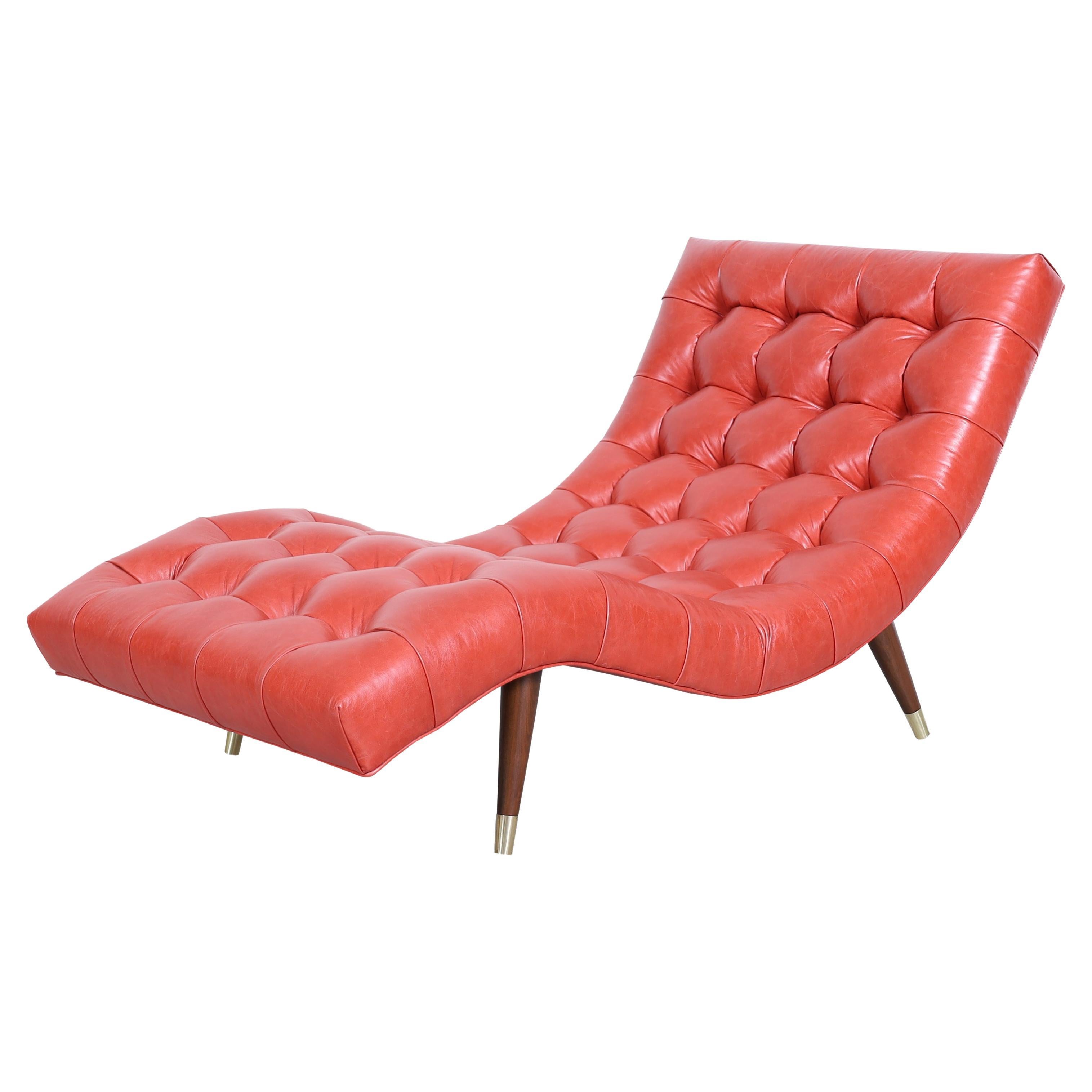 Pair of Mid Century Modern Leather Recliner Lounge Chairs Space Age