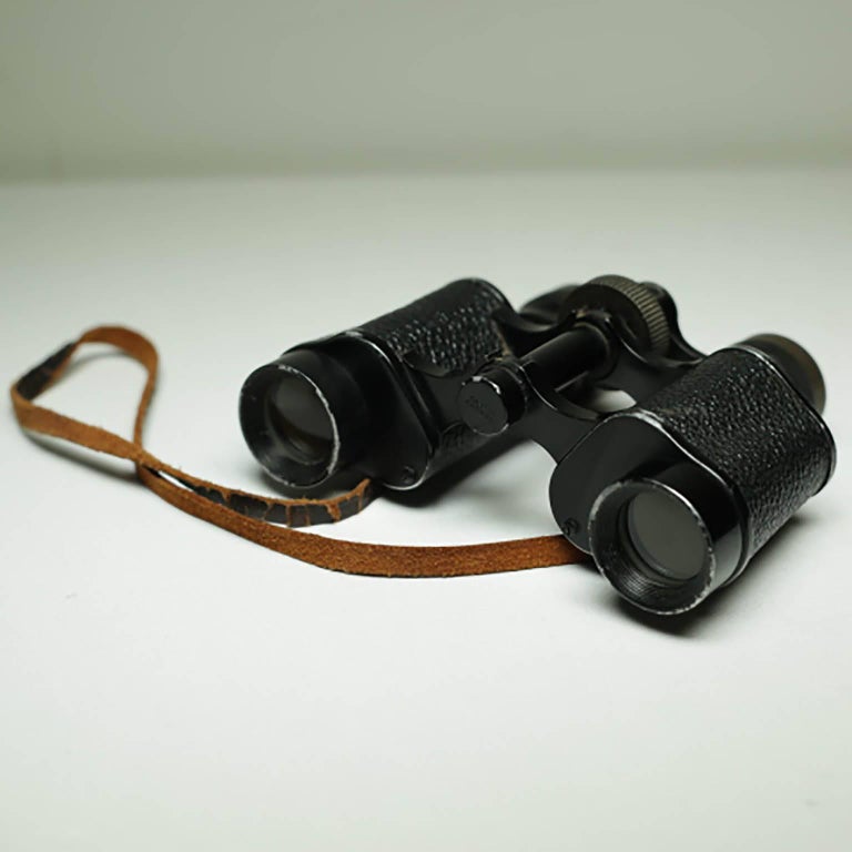 Midcentury Leather Wrapped Binoculars, circa 1950s at 1stDibs