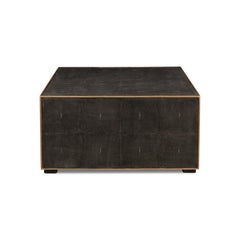 Mid Century Leather Wrapped Coffee Table