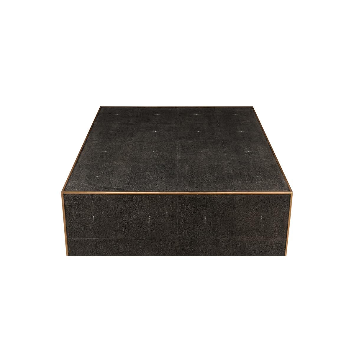 Mid-Century Modern Mid Century Leather Wrapped Coffee Table For Sale