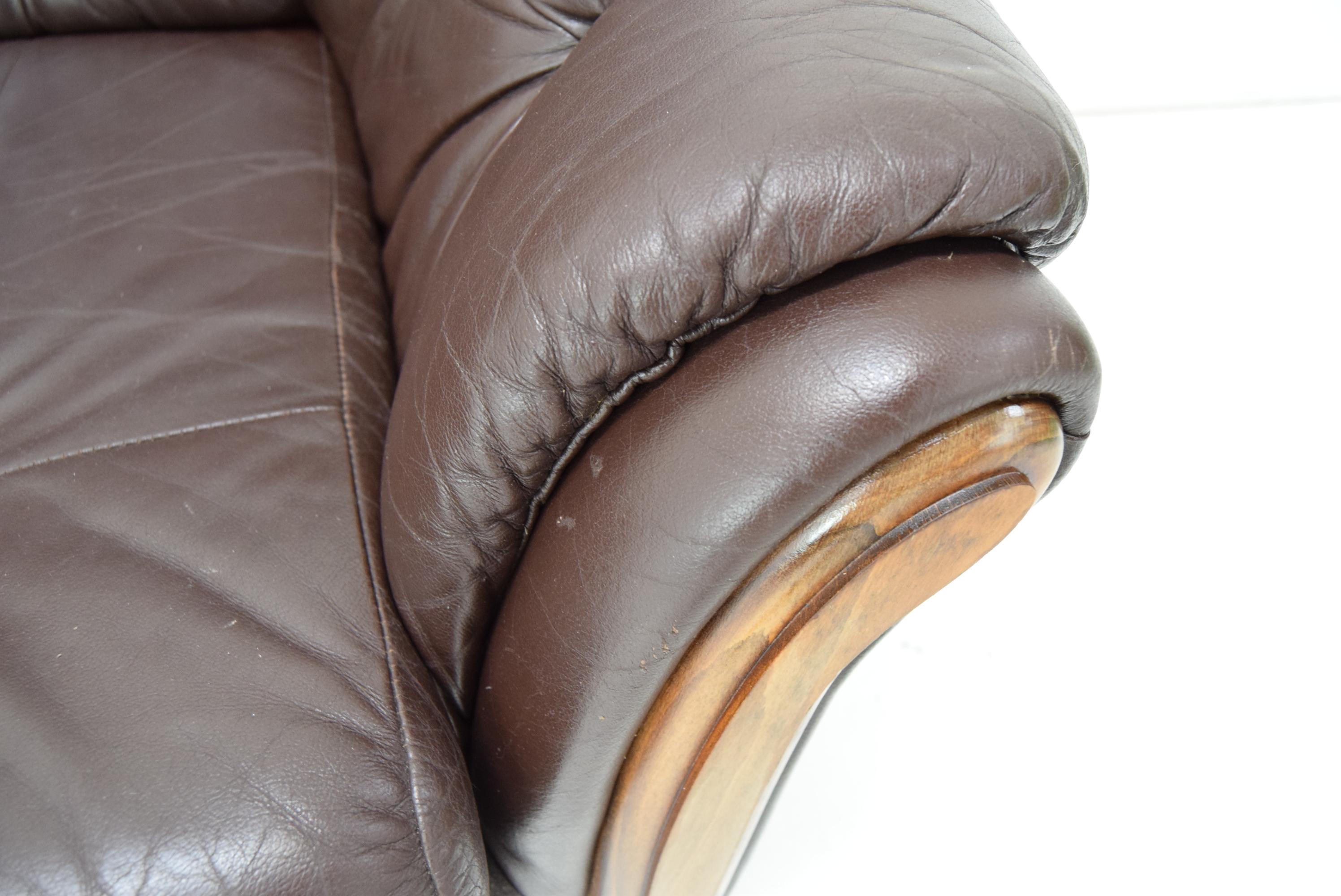 Faux Leather Mid-century Leatherette Two Seat Sofa, 1990's.  For Sale