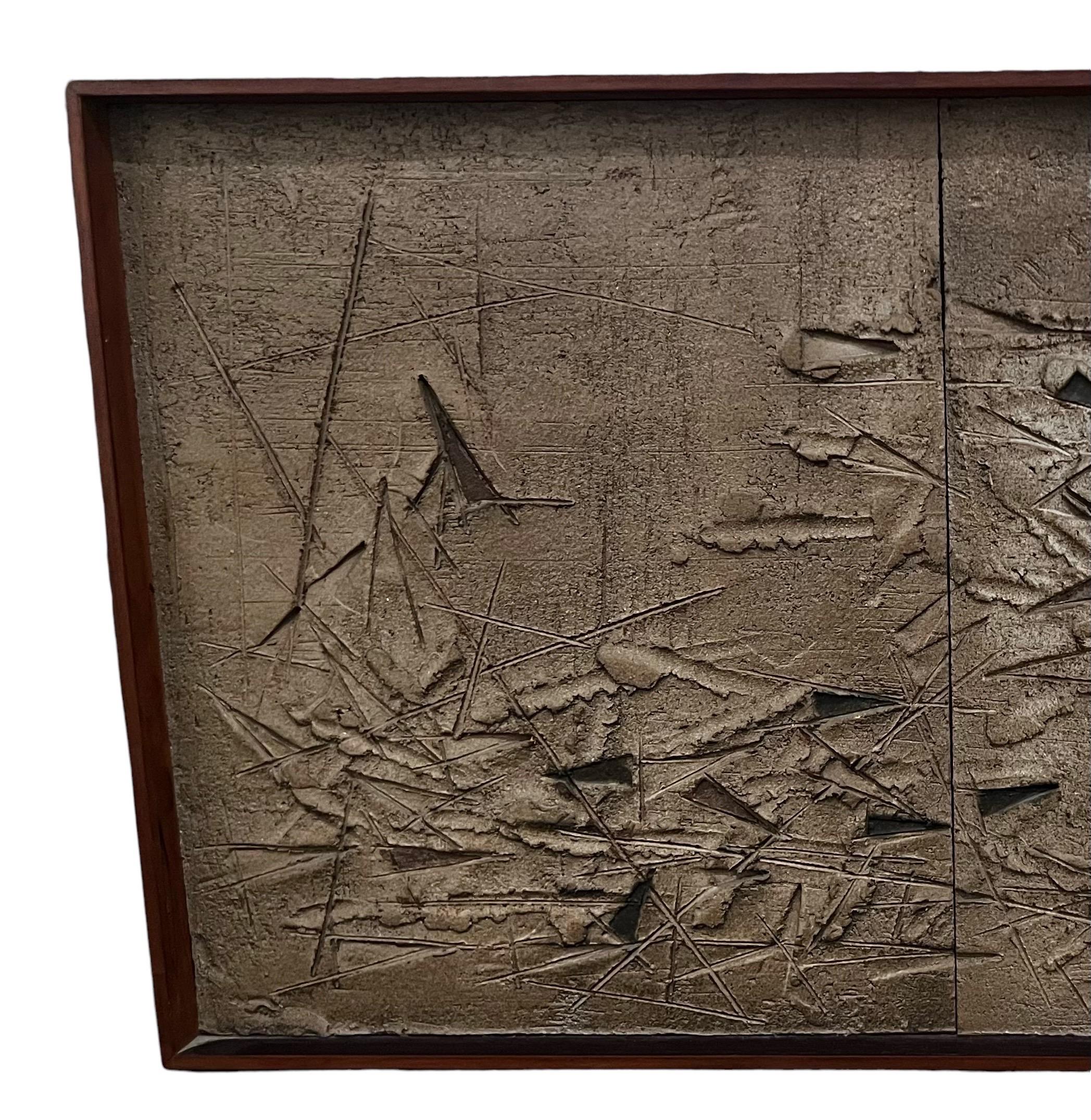 American Mid Century Lee Rosen for Design Technics Brutalist Ceramic Wall Tile