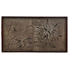 Mid Century Lee Rosen for Design Technics Brutalist Ceramic Wall Tile