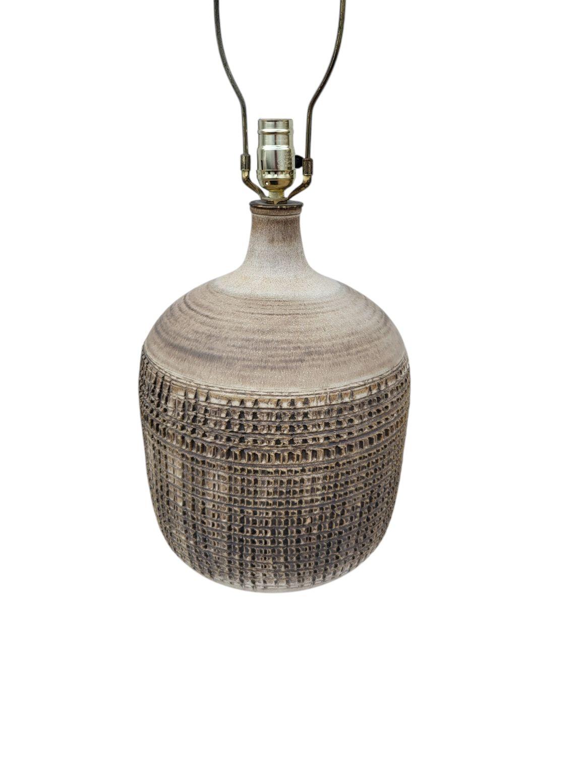 Milieu du XXe siècle Lampe en poterie Lee Rosen pour Design Technics, années 1960 en vente