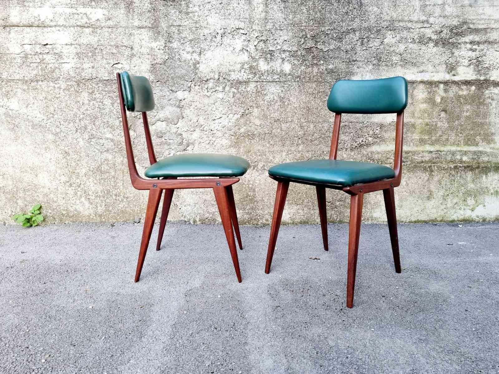 Lella-Stühle aus der Mitte des Jahrhunderts, entworfen von Ezio Longhi für Elam Milano, Italien 50er Jahre (Italienisch) im Angebot