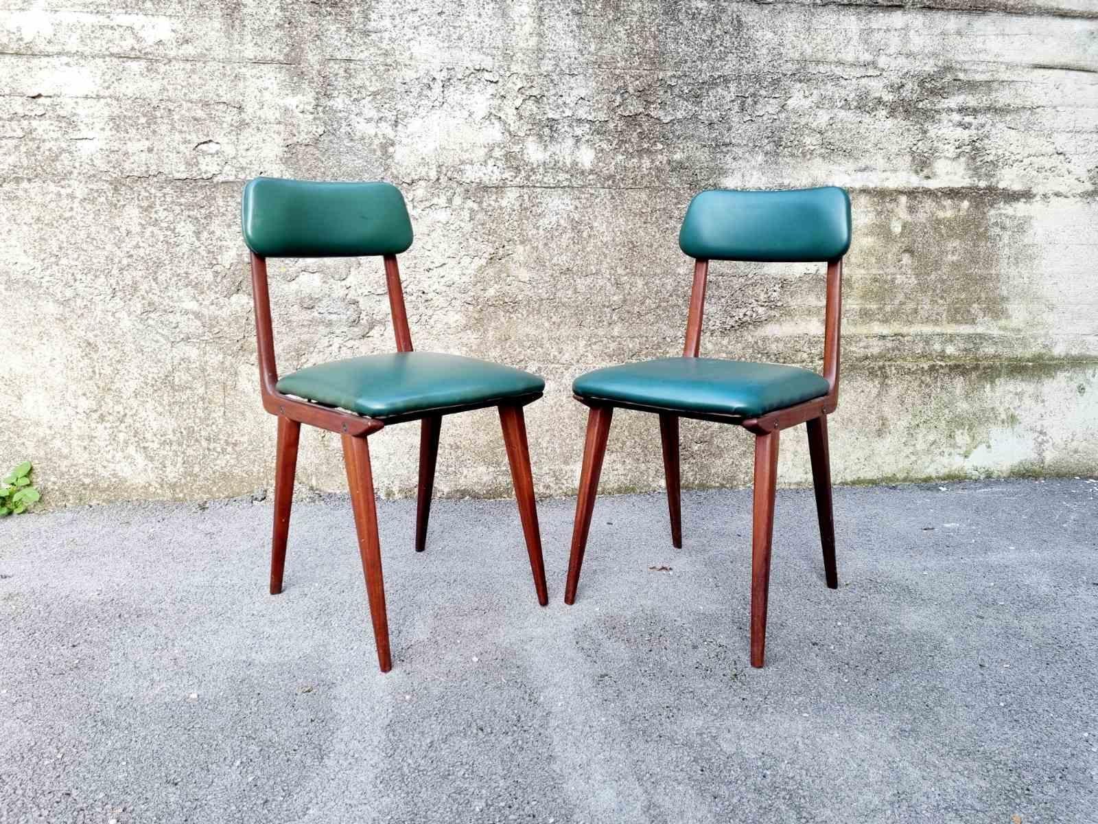 Mid-20th Century Midcentury Lella Chairs, Design by Ezio Longhi for Elam Milano, Italy 50s For Sale