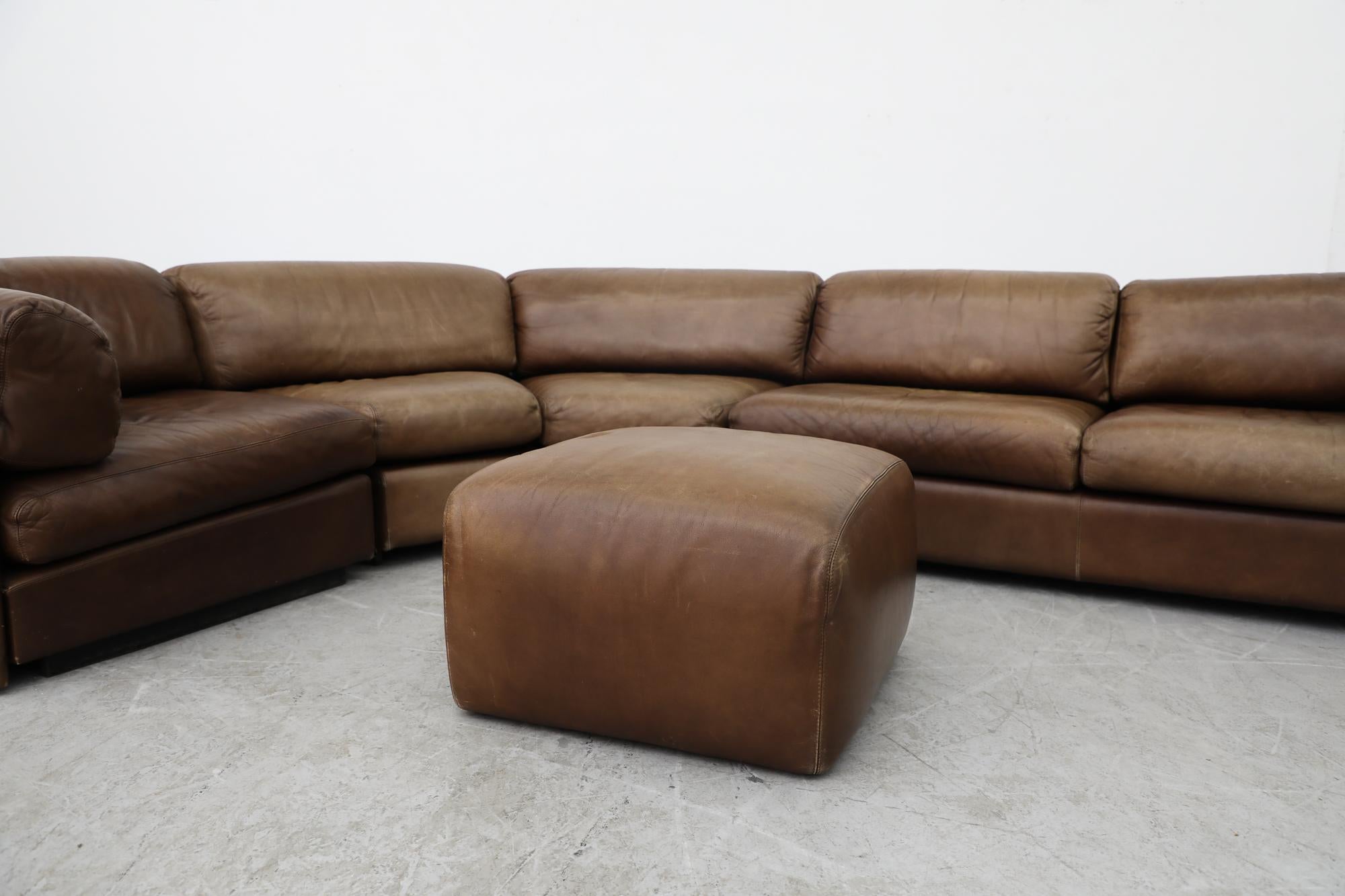 Midcentury Leolux Leather Sectional Sofa 1