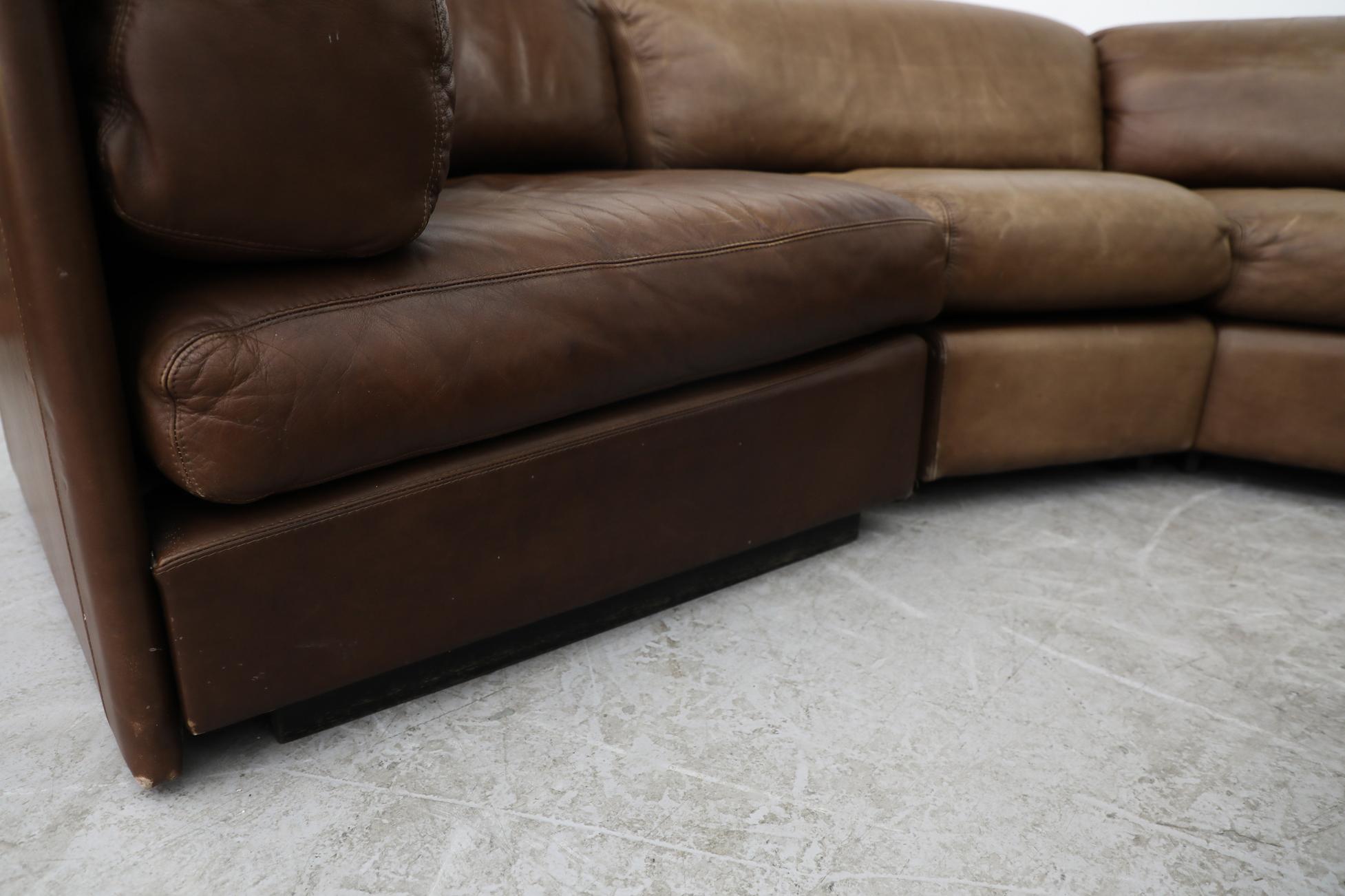 Midcentury Leolux Leather Sectional Sofa 2