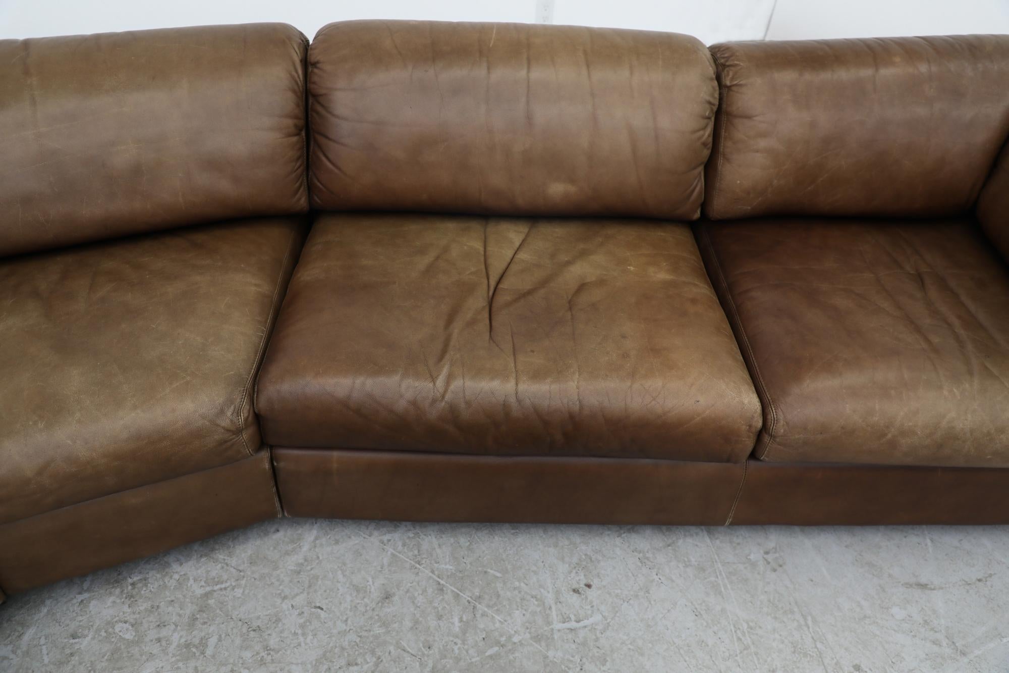 Midcentury Leolux Leather Sectional Sofa 3