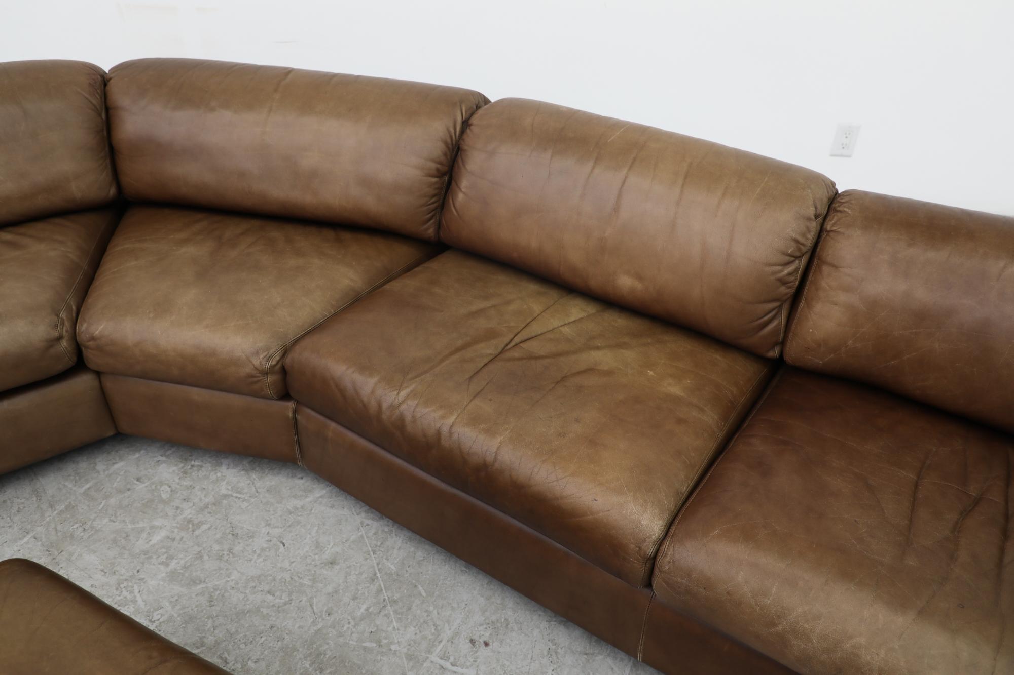 Midcentury Leolux Leather Sectional Sofa 4