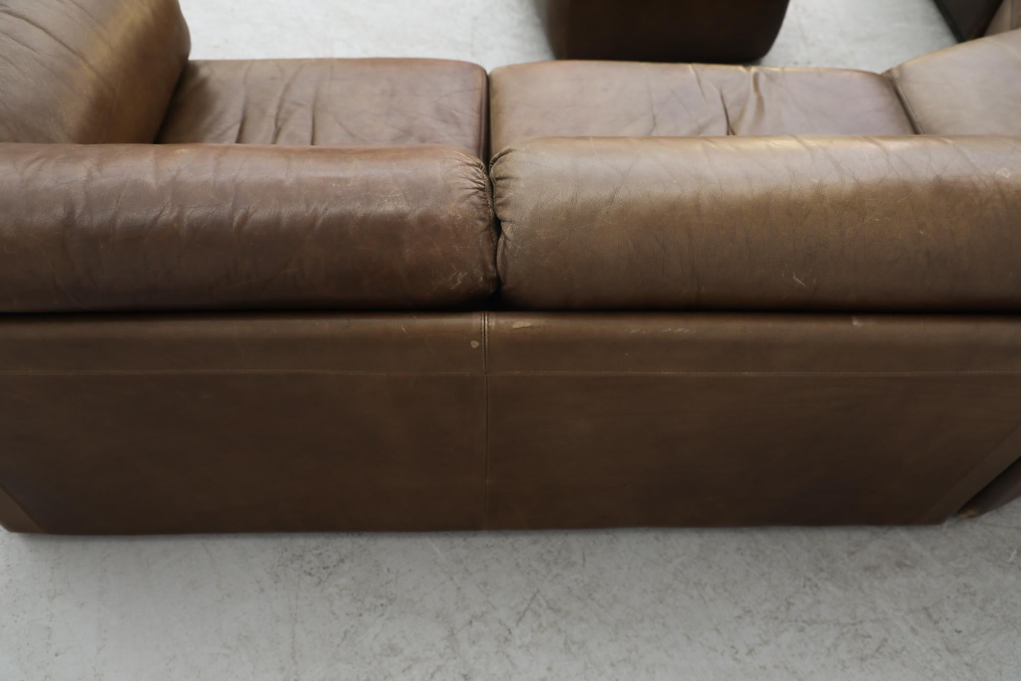 Midcentury Leolux Leather Sectional Sofa 7