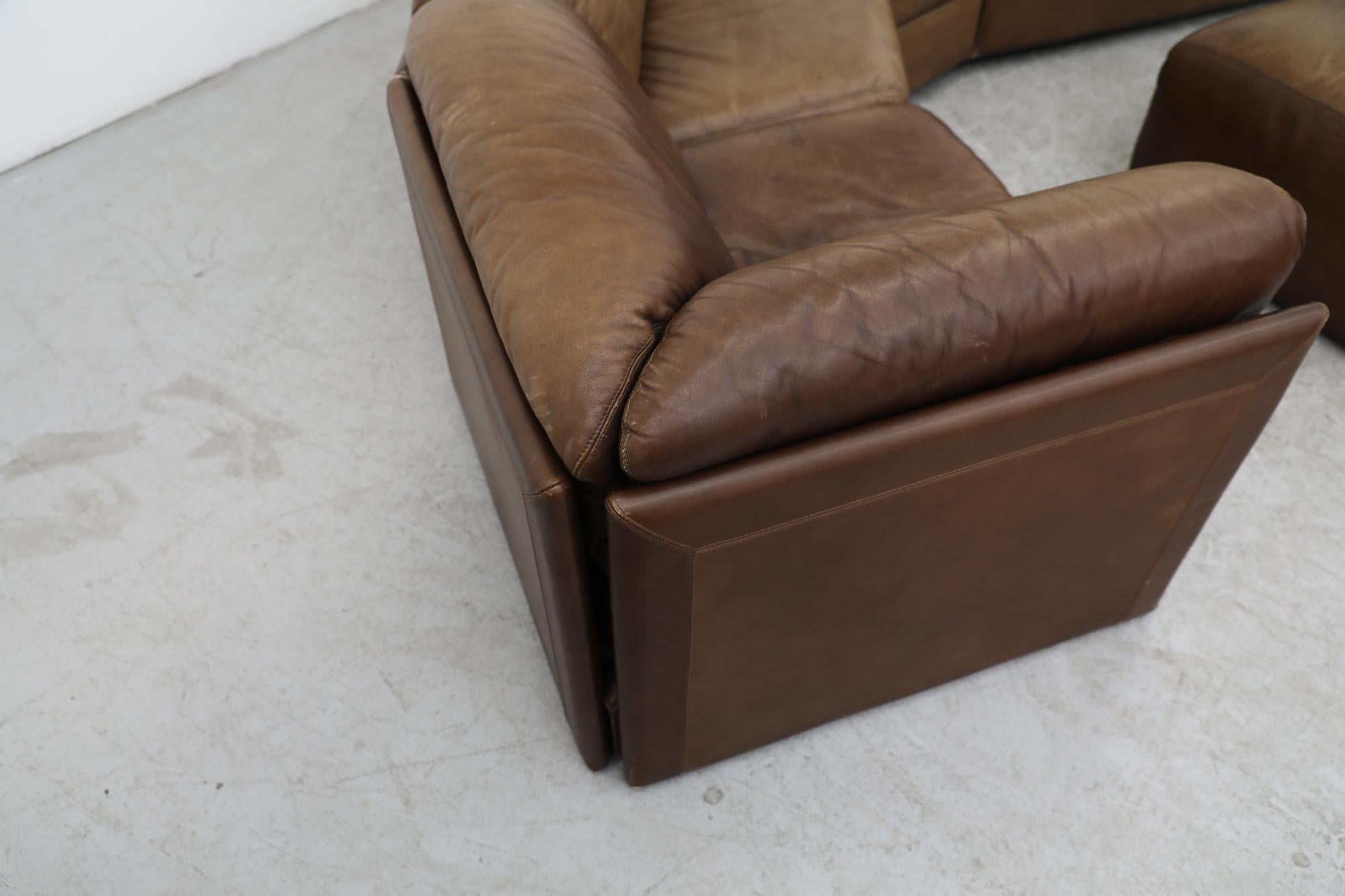 Midcentury Leolux Leather Sectional Sofa 8