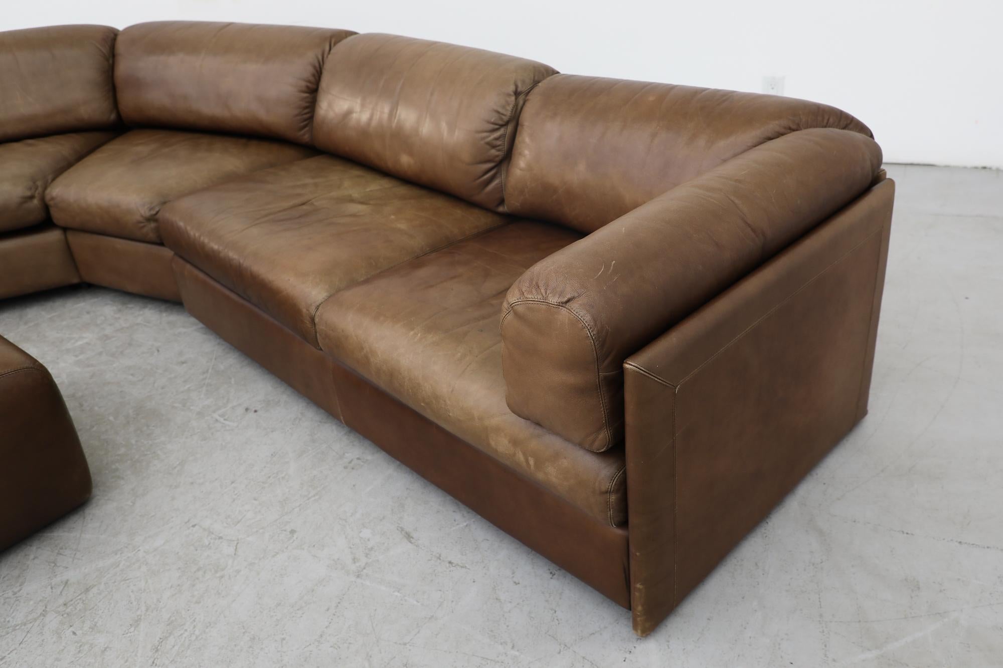 Dutch Midcentury Leolux Leather Sectional Sofa