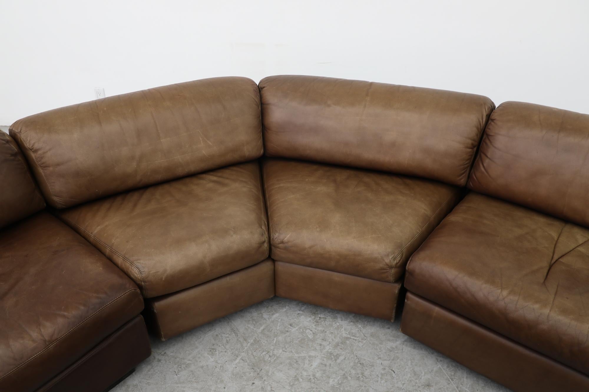 Midcentury Leolux Leather Sectional Sofa In Good Condition In Los Angeles, CA