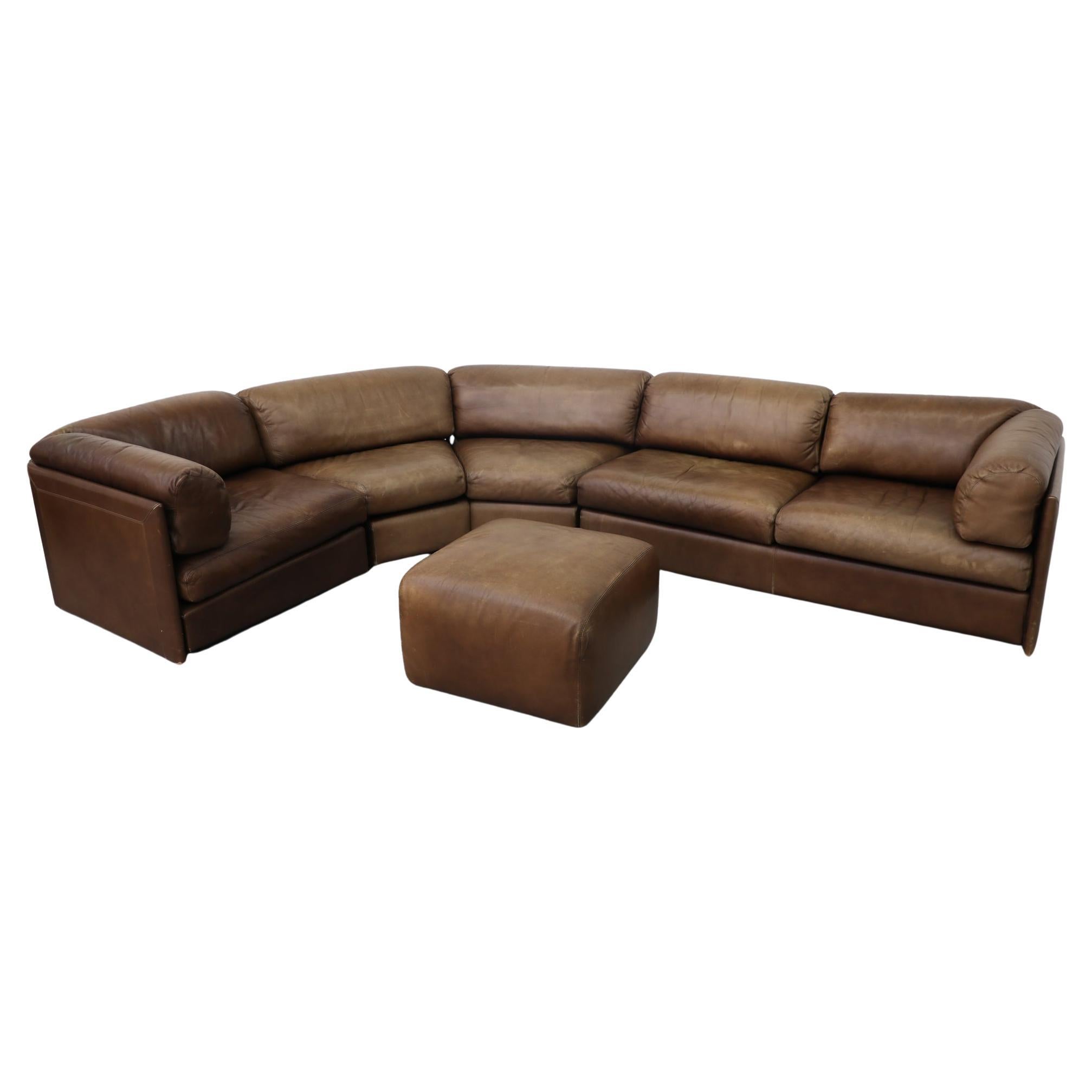 Mid-Century Leolux Leather Sectional Sofa For Sale at 1stDibs | leather  corner sofa sale, baccarat sectional, mid century reclining sectional