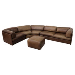 Midcentury Leolux Leather Sectional Sofa