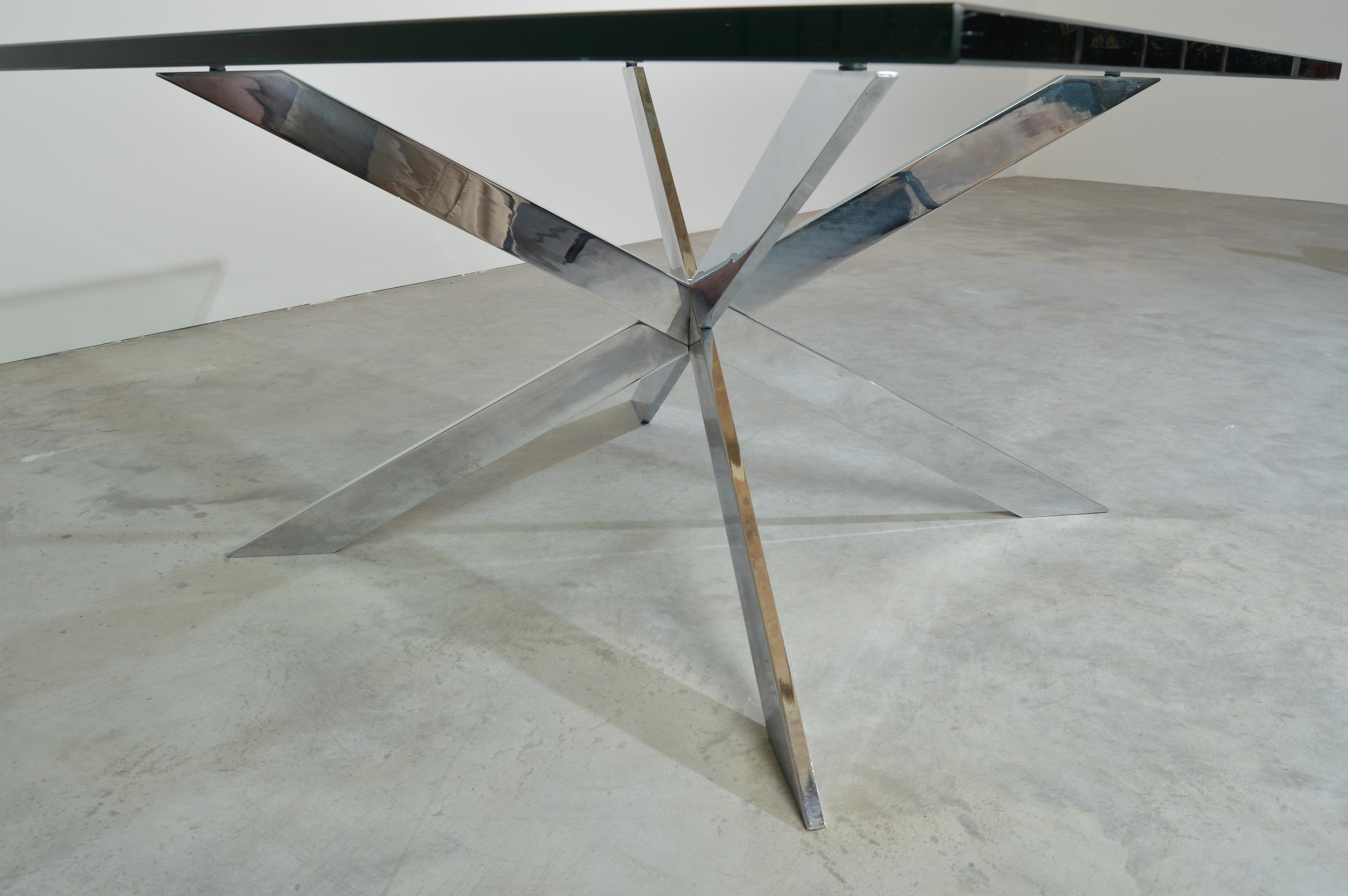 Tempered Midcentury Leon Rosen for Pace Collection Starburst Form Cocktail Table