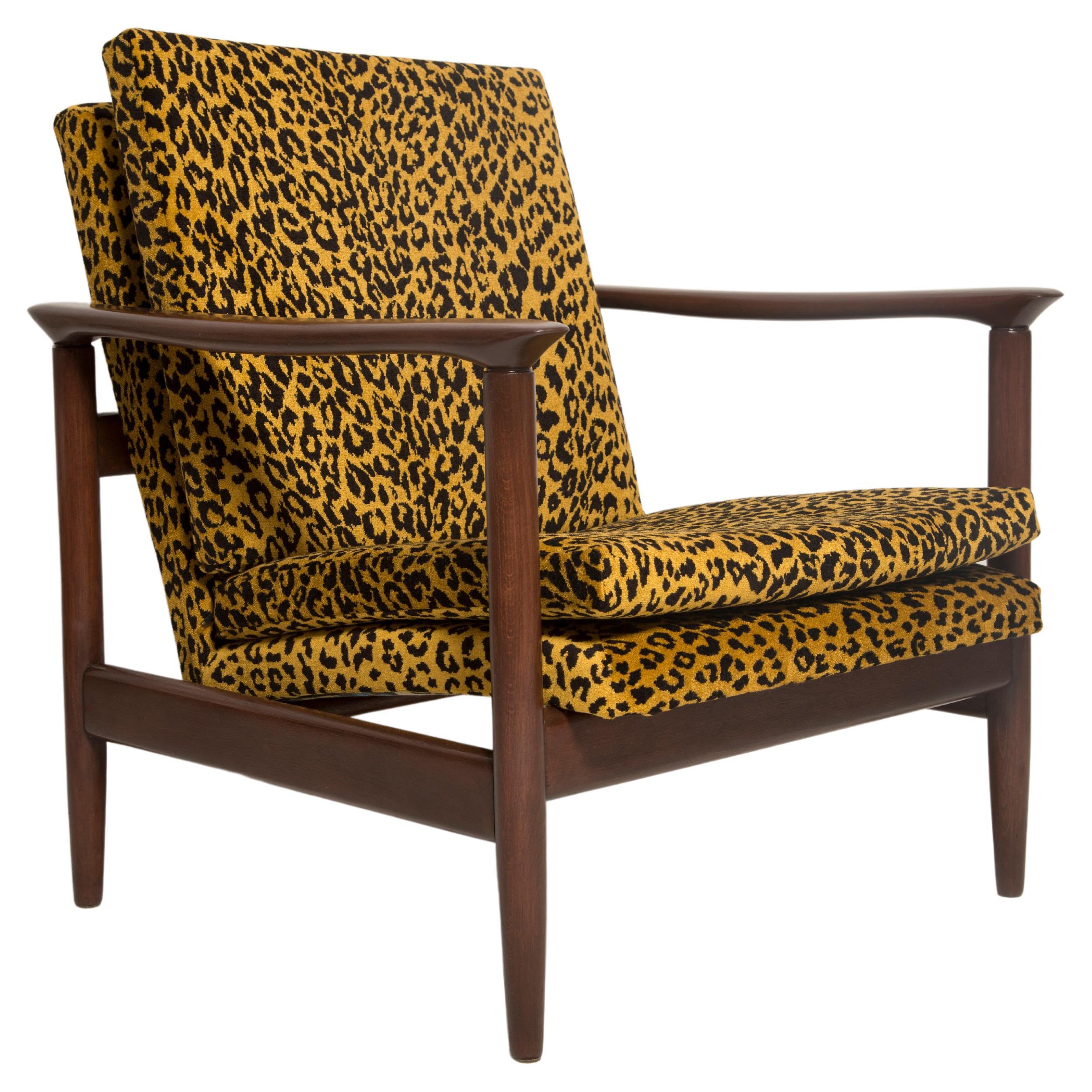 Mid Century Leopard Armchair, GFM 142, Edmund Homa, Europe, 1960s For Sale