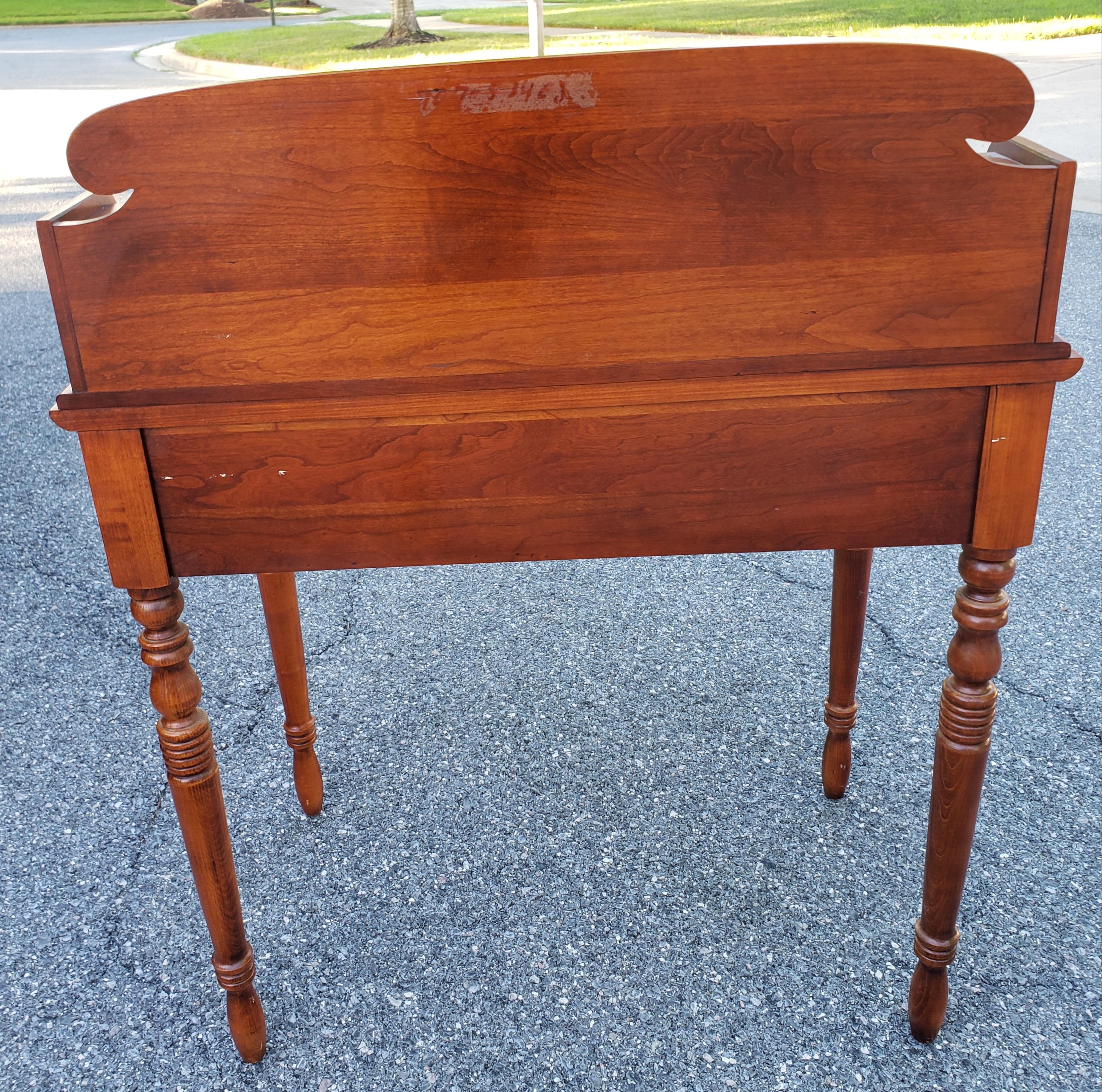 Stained Mid-Century Lexington Furniture Victorian Style Solid Cherry Writing Desk For Sale