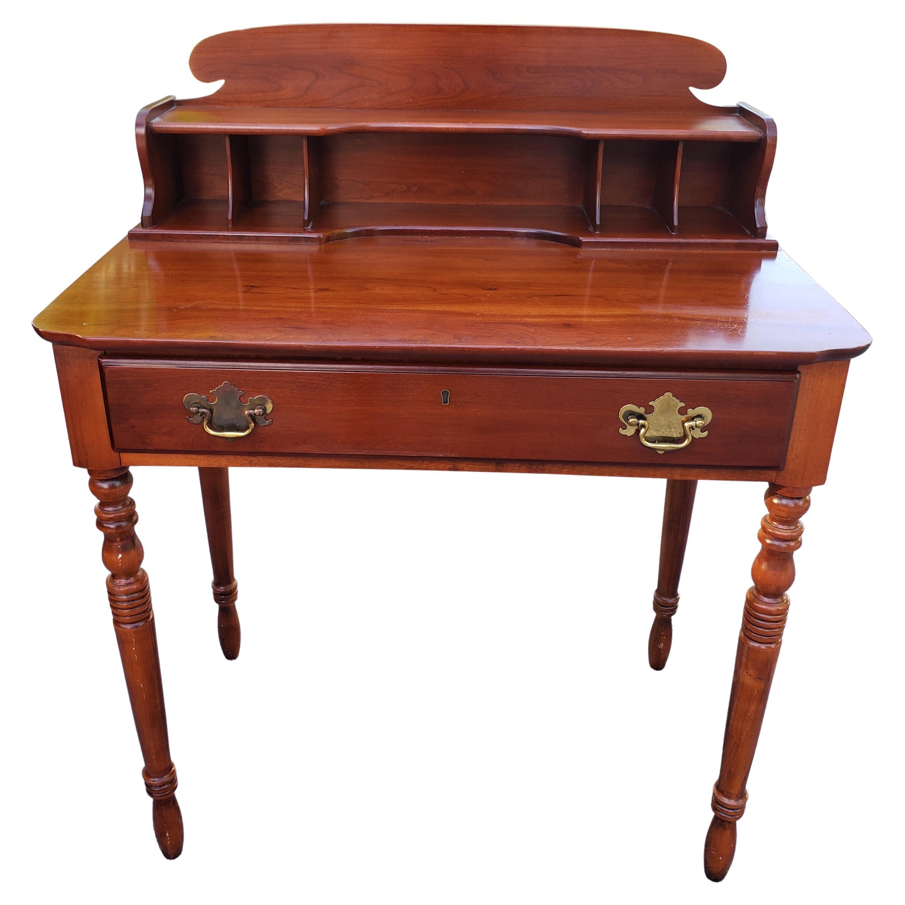Mid-Century Lexington Furniture Victorian Style Solid Cherry Writing Desk For Sale