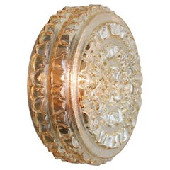 Mid-Century Light Amber Glass Sconces Flush Mounts