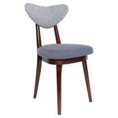 Mid Century Light and Medium Blue Denim Heart Chair, Europe, 1960s