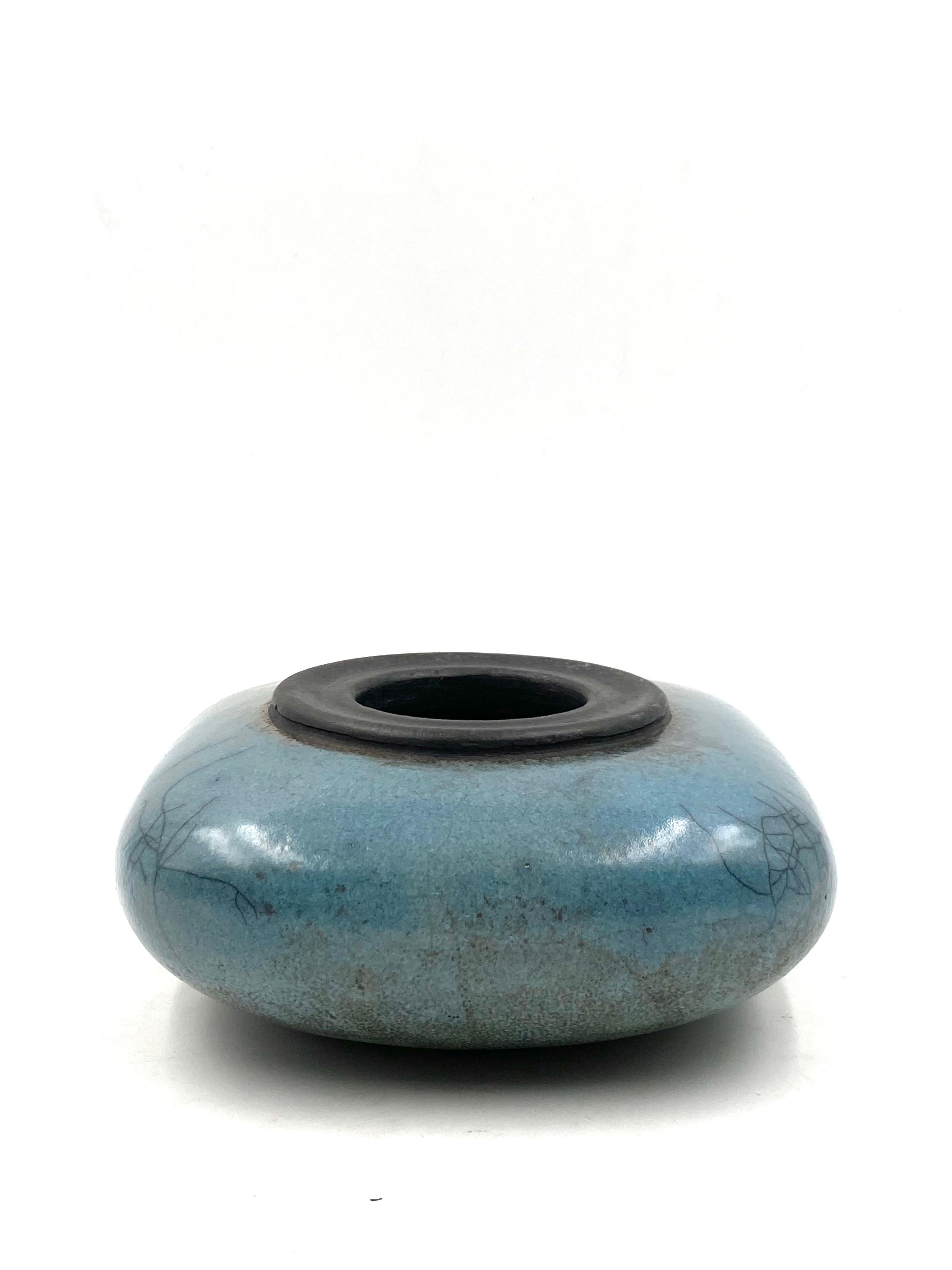 Mid-Century Modern Midcentury Light Blue Ceramic Vase, France, 1960s