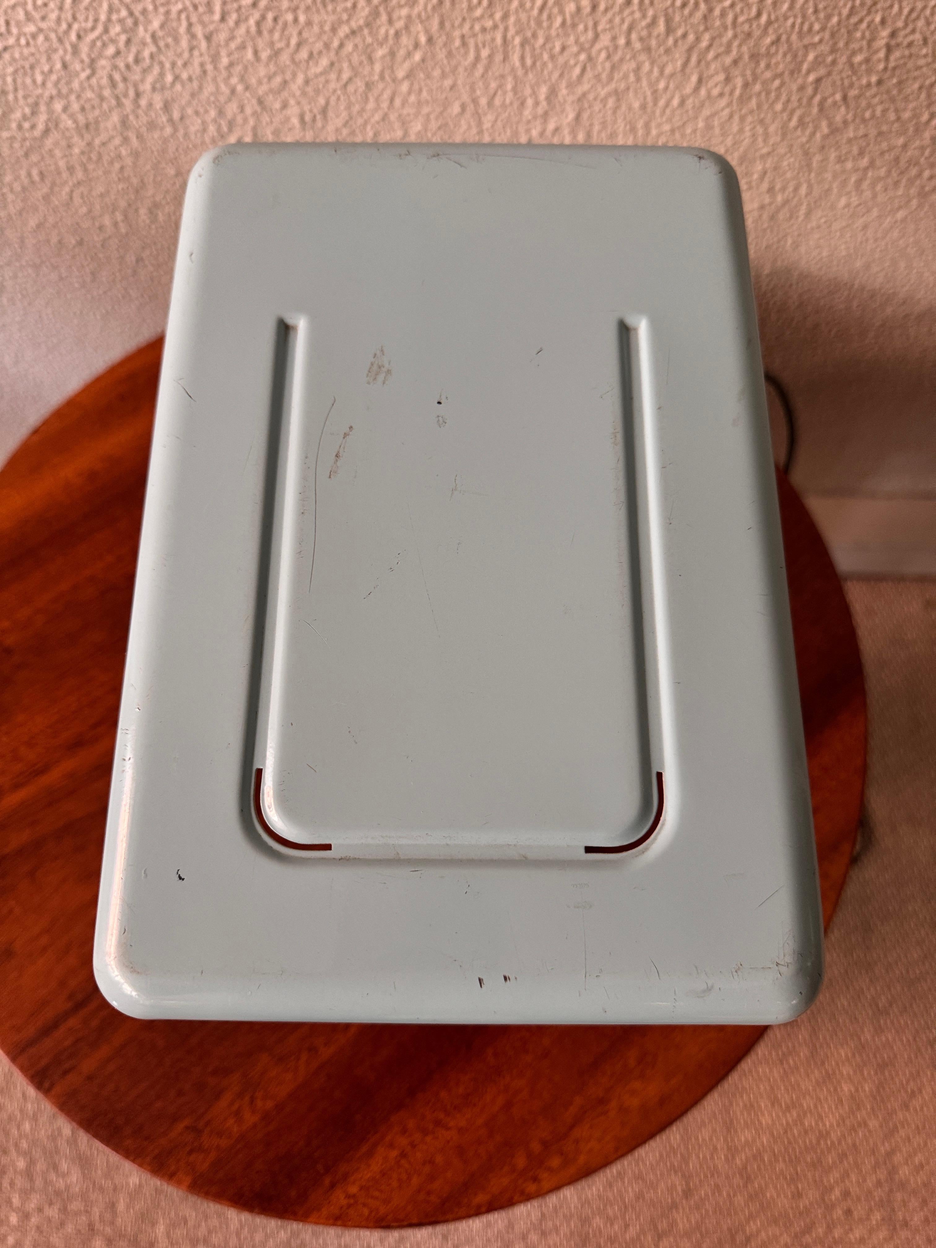 Mid-Century Light Blue Metal 