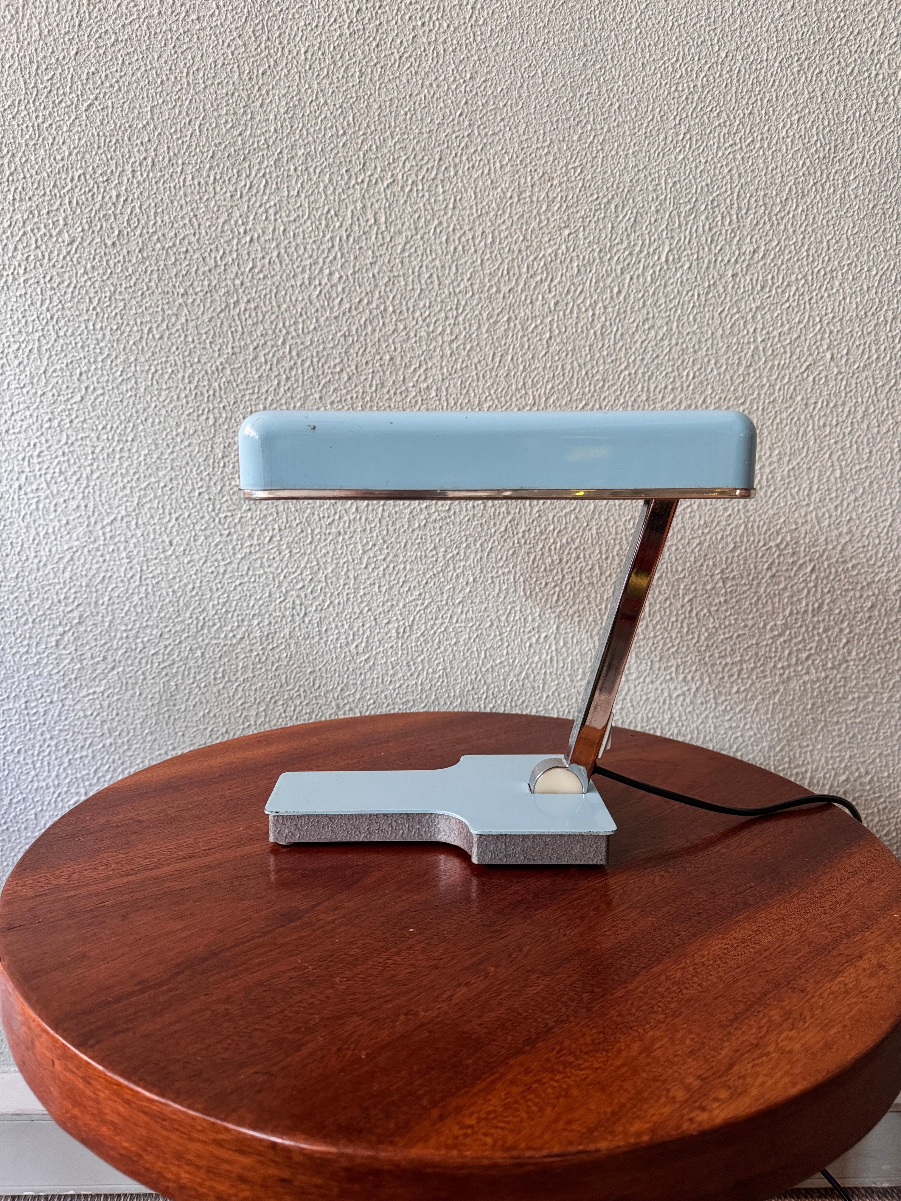 Mid-Century Modern Mid-Century Light Blue Metal 