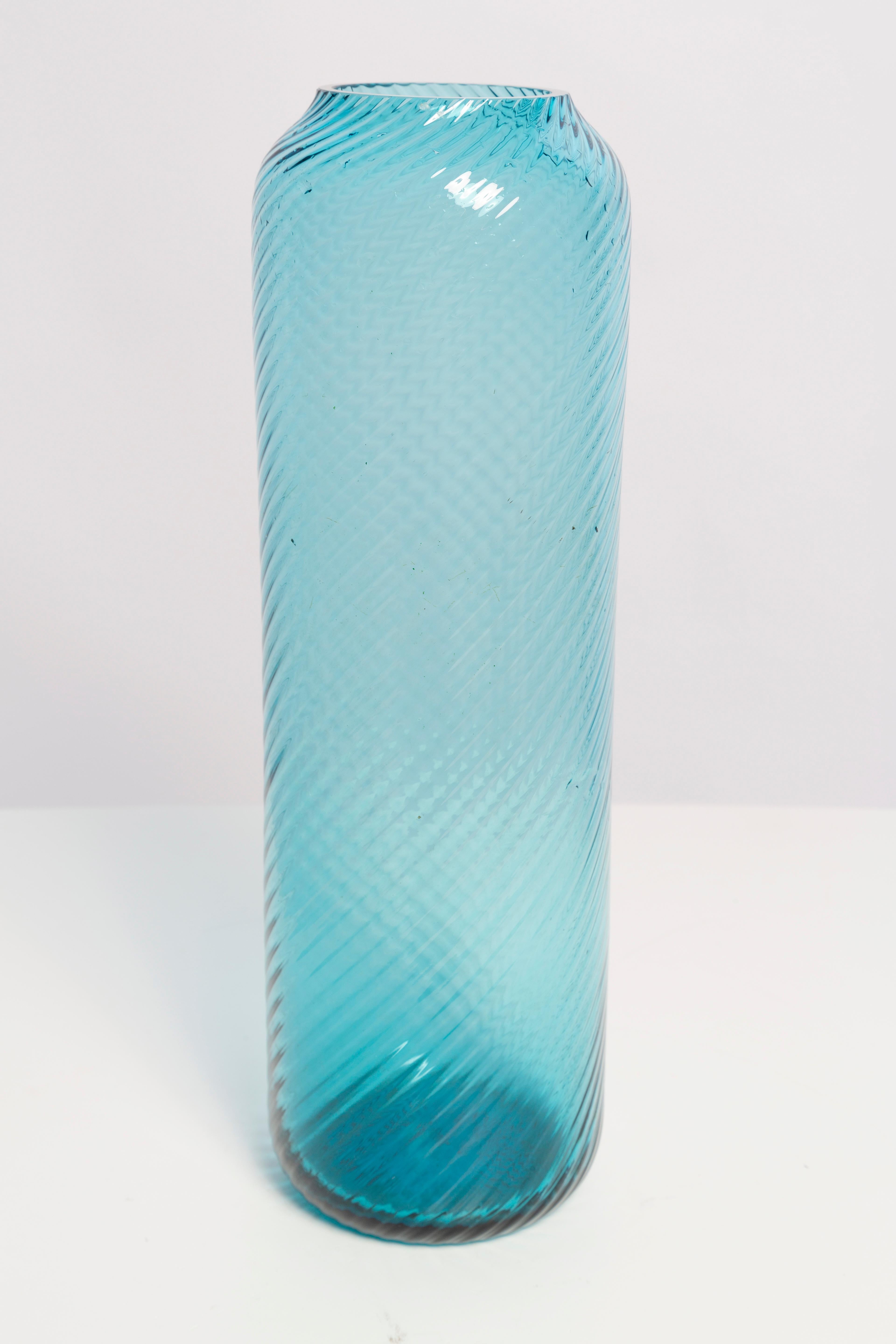 Mid Century Light Blue Vase, Italy, 1960s In Good Condition For Sale In 05-080 Hornowek, PL