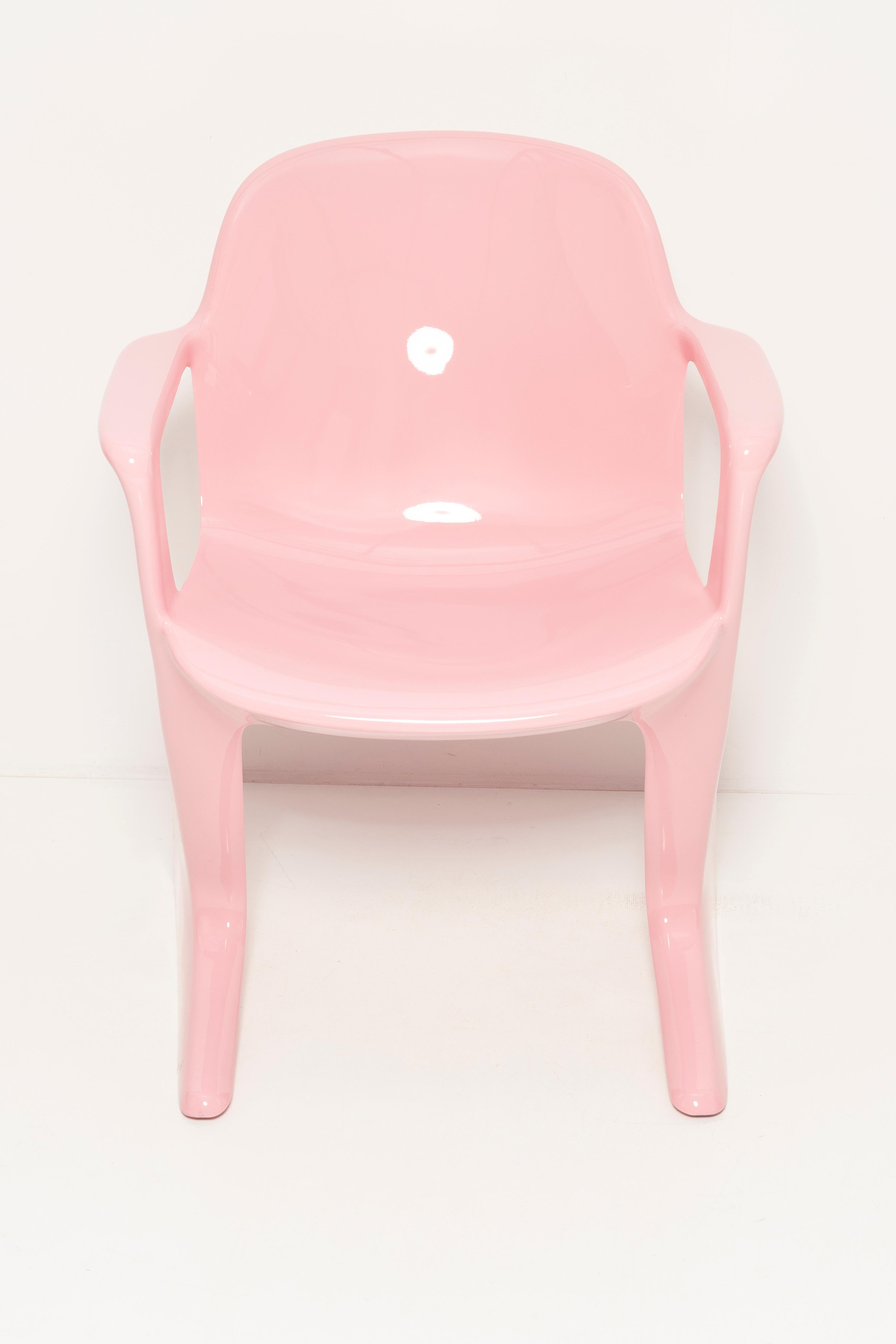 Mid-Century Light Pink Kangaroo Chair Designed by Ernst Moeckl, Germany, 1968 For Sale 5