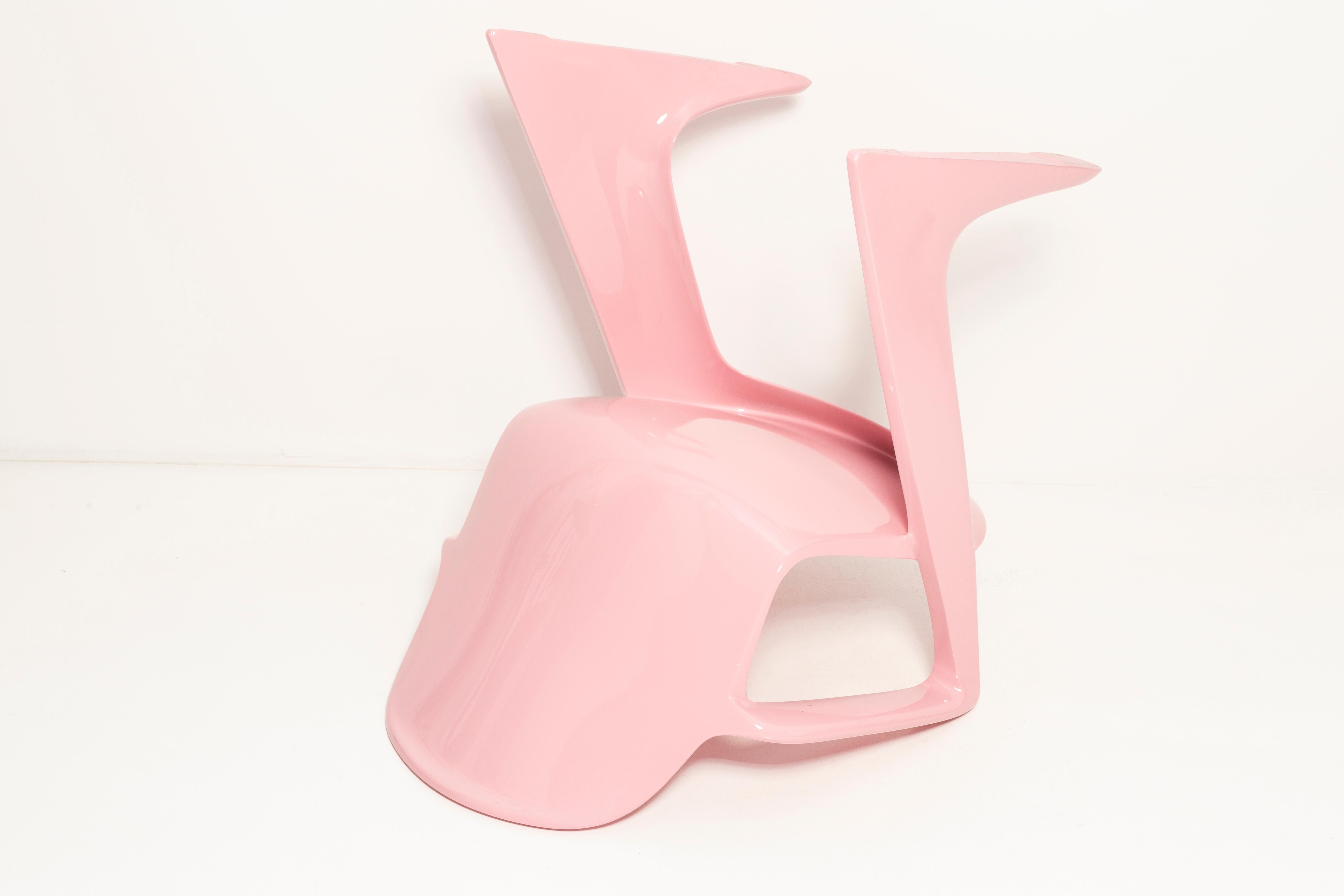 Mid-Century Light Pink Kangaroo Chair Designed by Ernst Moeckl, Germany, 1968 For Sale 8