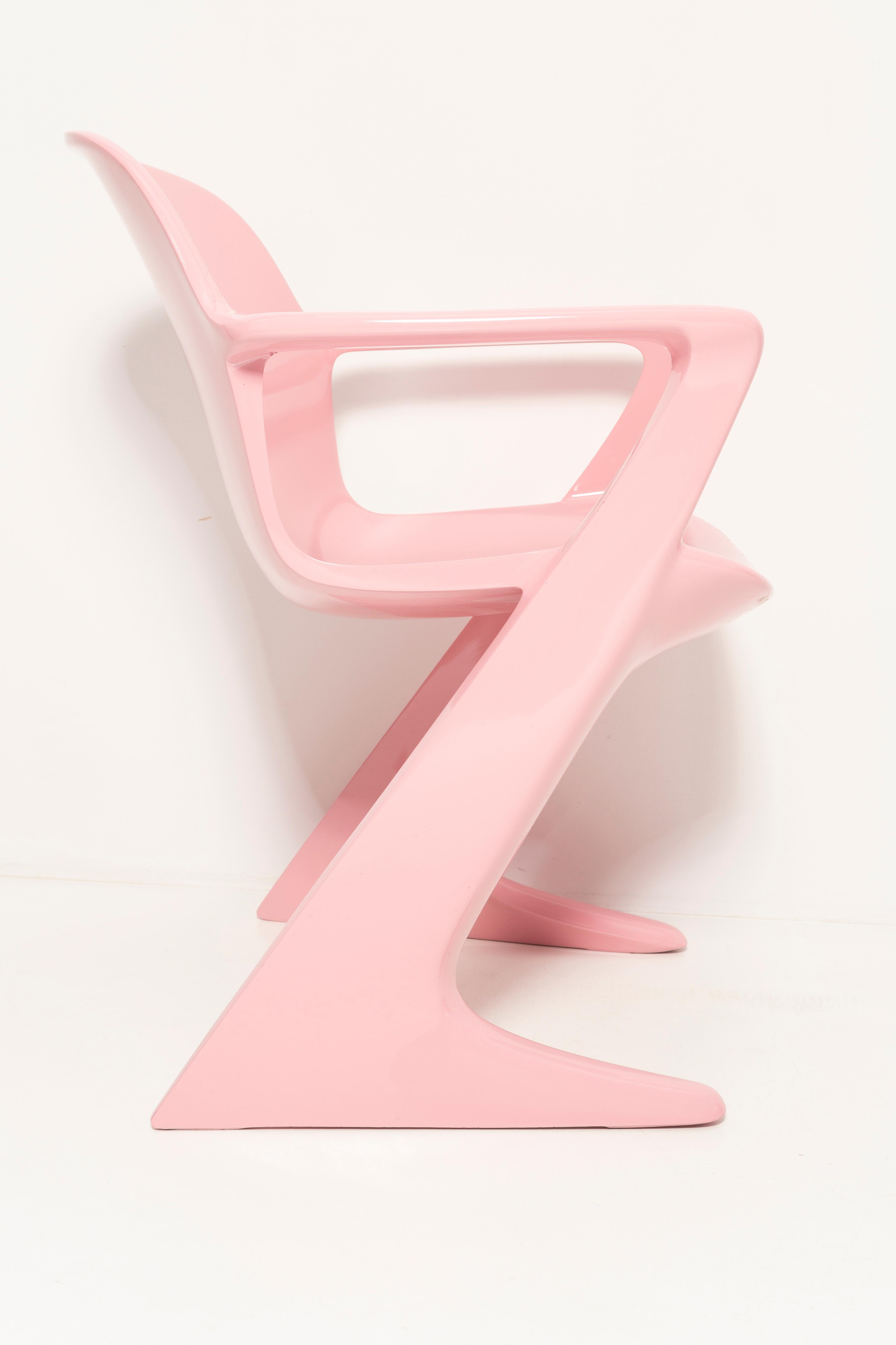 Fiberglass Mid-Century Light Pink Kangaroo Chair Designed by Ernst Moeckl, Germany, 1968 For Sale