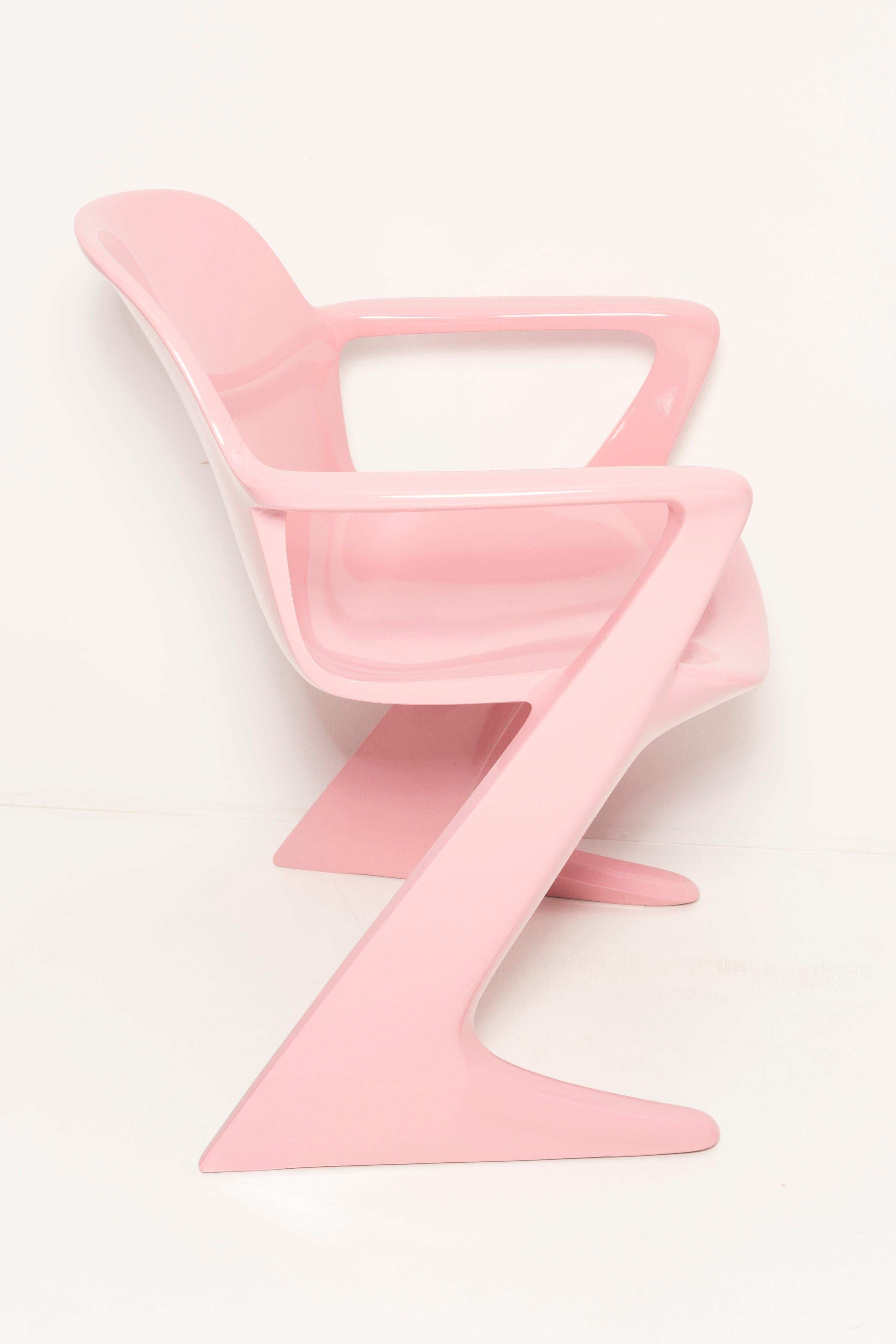 Mid-Century Light Pink Kangaroo Chair Designed by Ernst Moeckl, Germany, 1968 For Sale 1