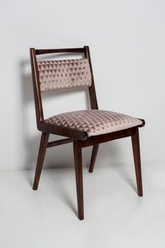 Mid Century Light Purple Amuleto Velvet JAR Chair, Poland, 1960s