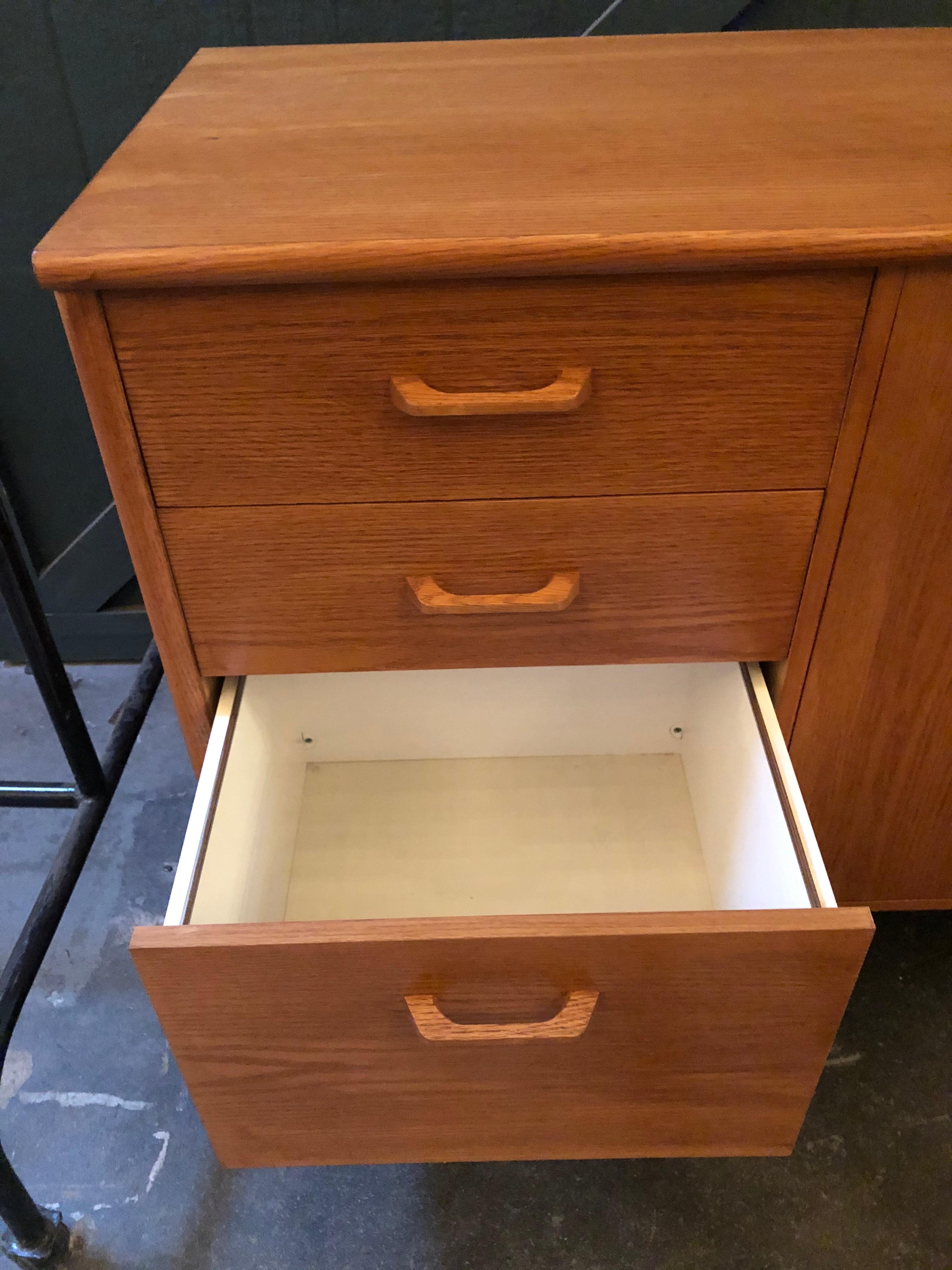 Mid-Century Modern Midcentury Light Wood Credenza