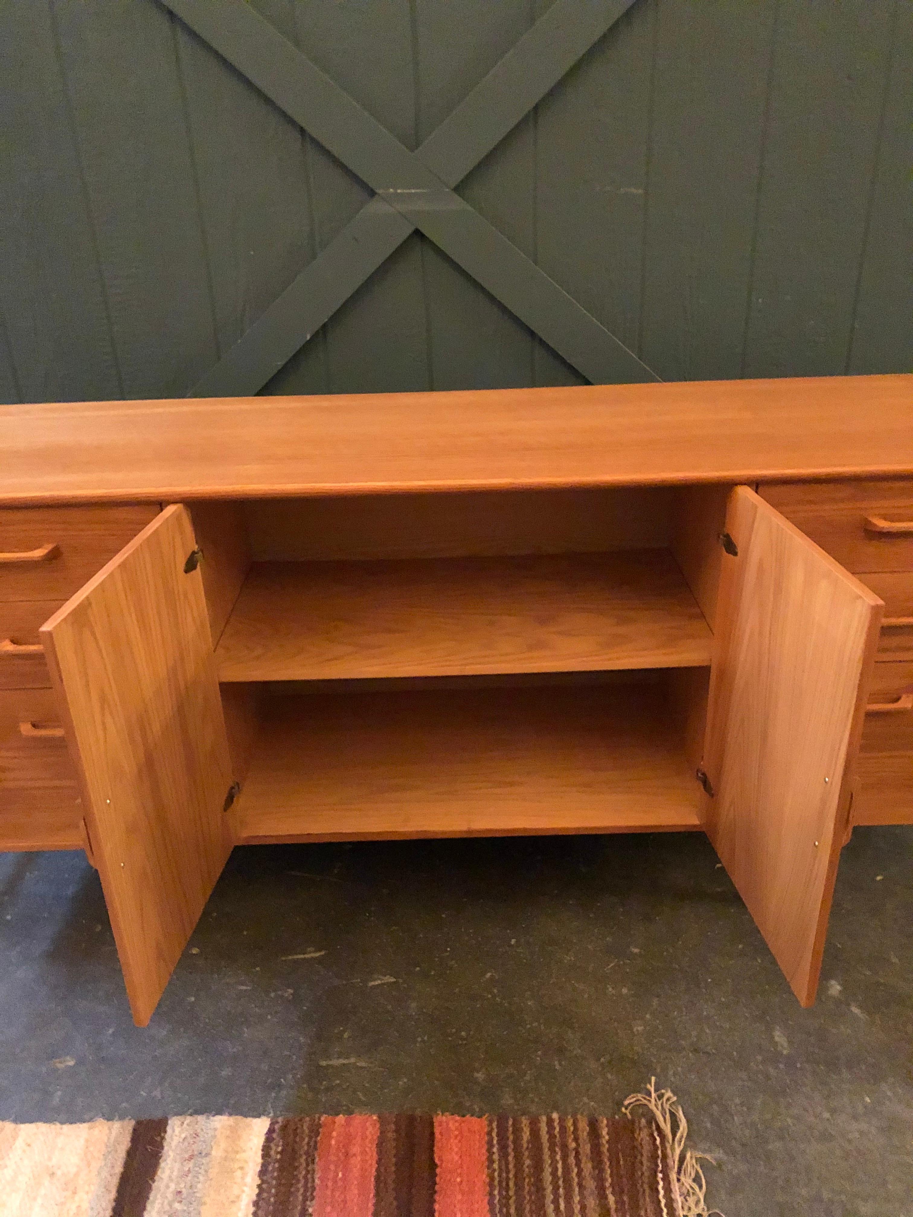 20th Century Midcentury Light Wood Credenza