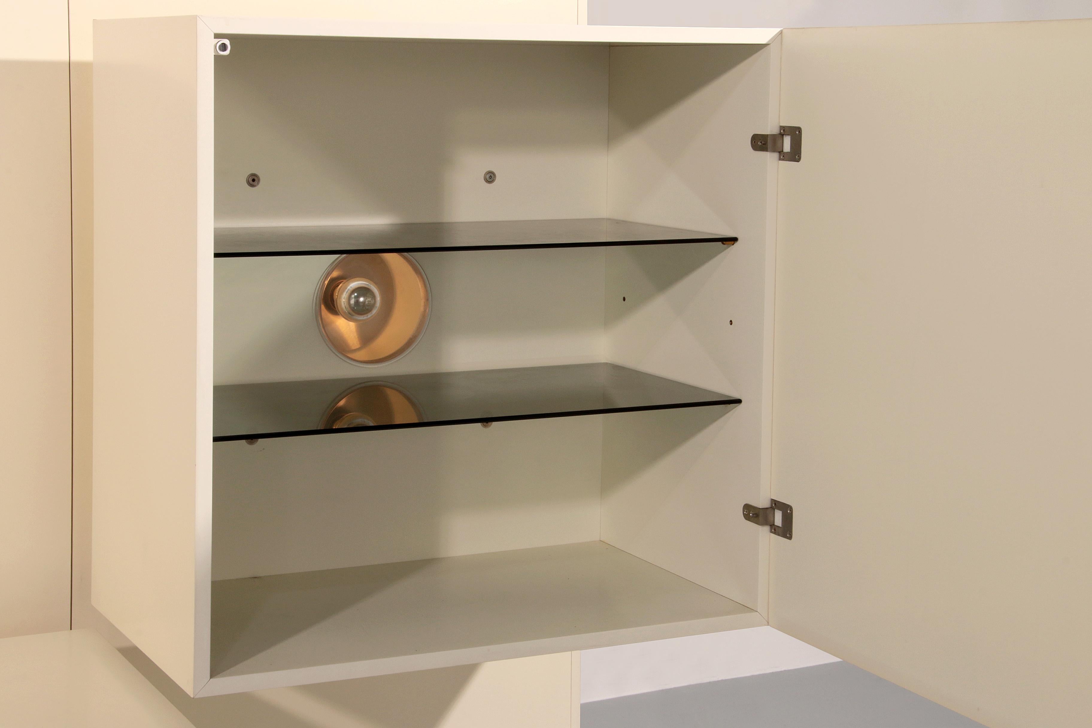 Mid-Century Lighting Wall Unit by Roberto Monsani for Acerbis, 1970s 3