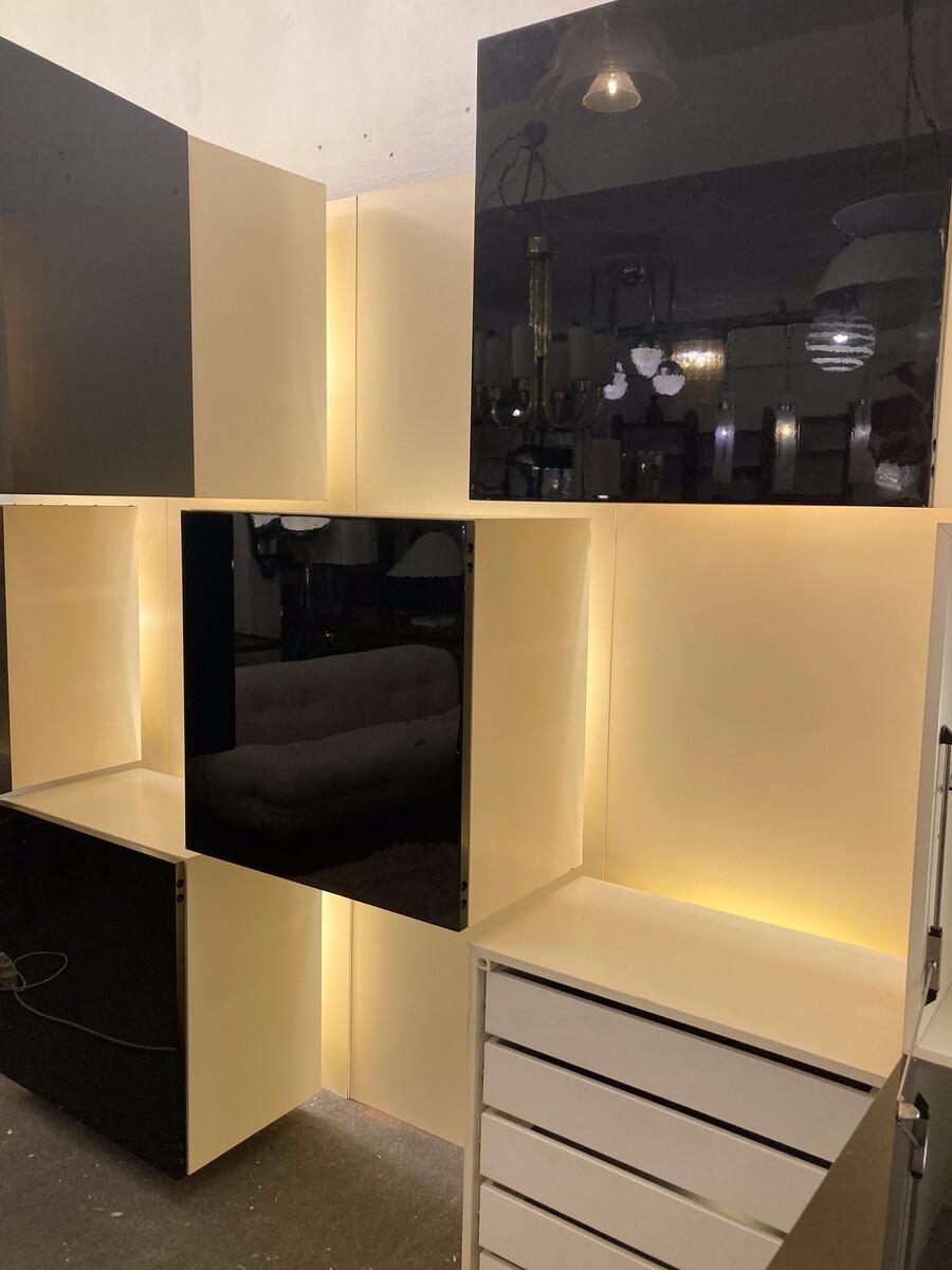 Mid-Century Lighting Wall Unit by Roberto Monsani for Acerbis, 1970s For Sale 7