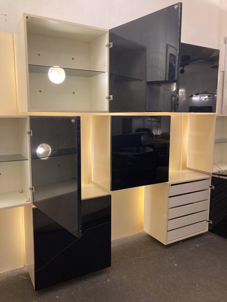 Mid-Century Lighting Wall Unit by Roberto Monsani for Acerbis, 1970s For Sale 4