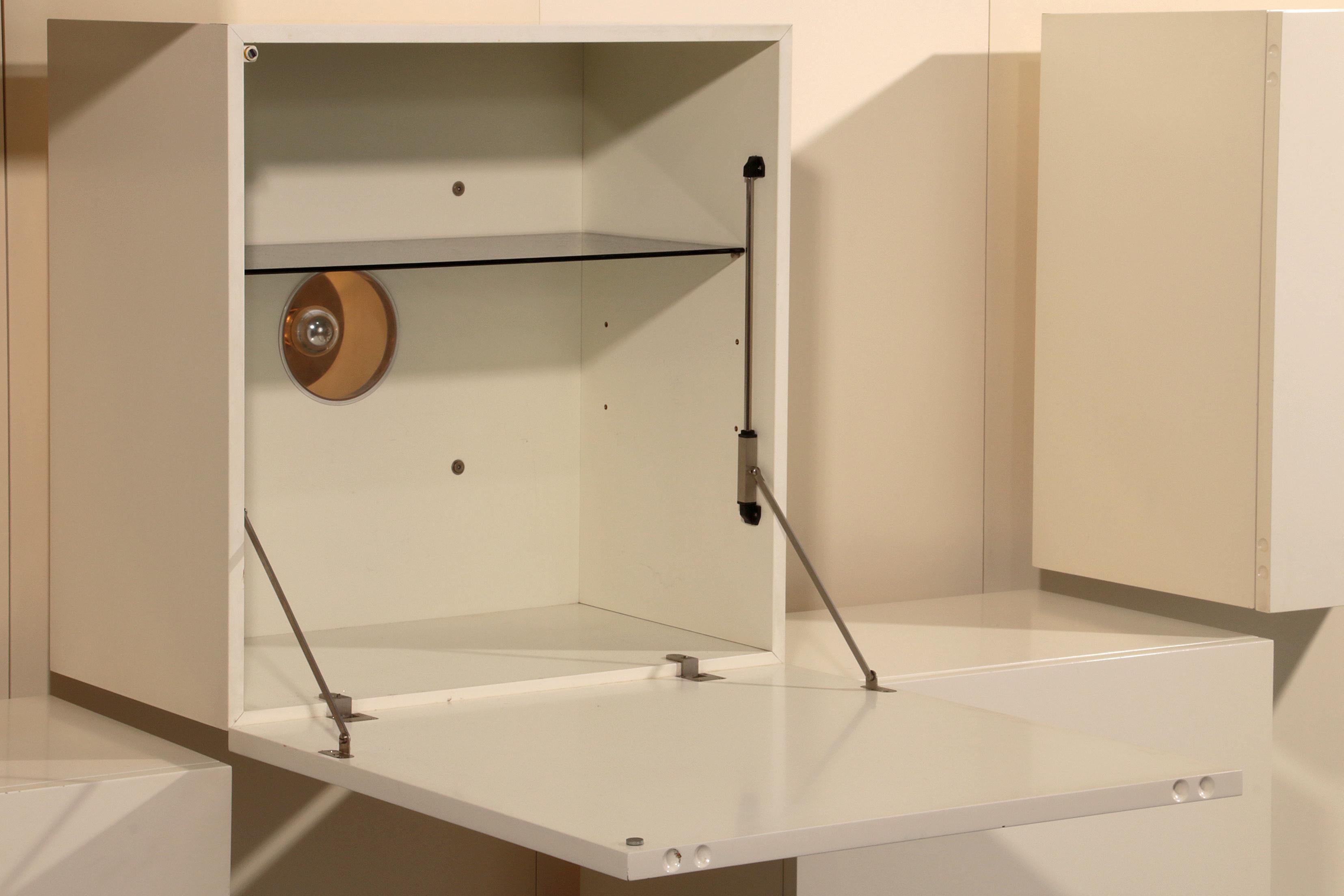 Mid-Century Lighting Wall Unit by Roberto Monsani for Acerbis, 1970s 1