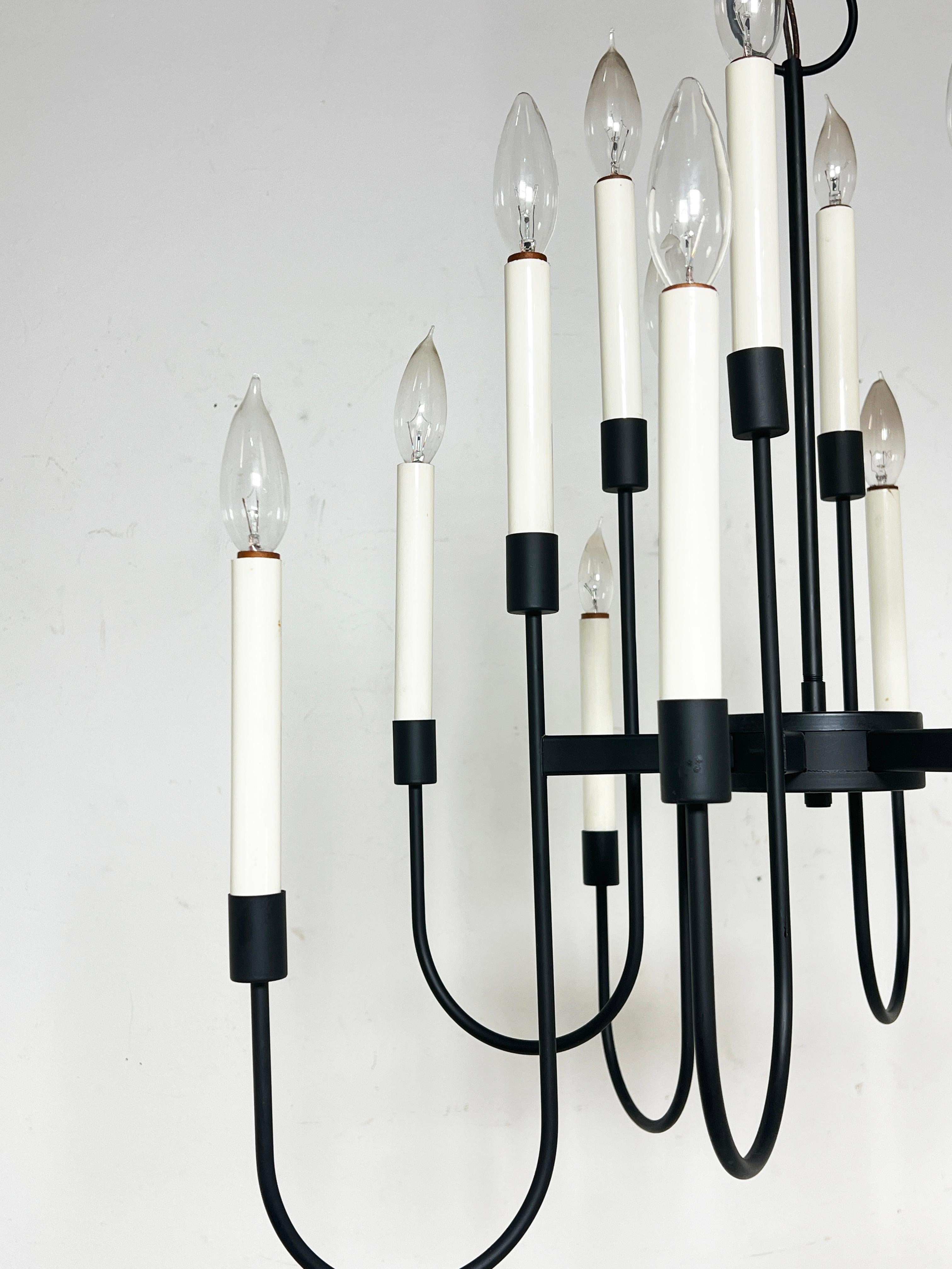 Mid-Century Modern Lustre à seize ampoules Lightolier du milieu du siècle, Circa 1960s en vente