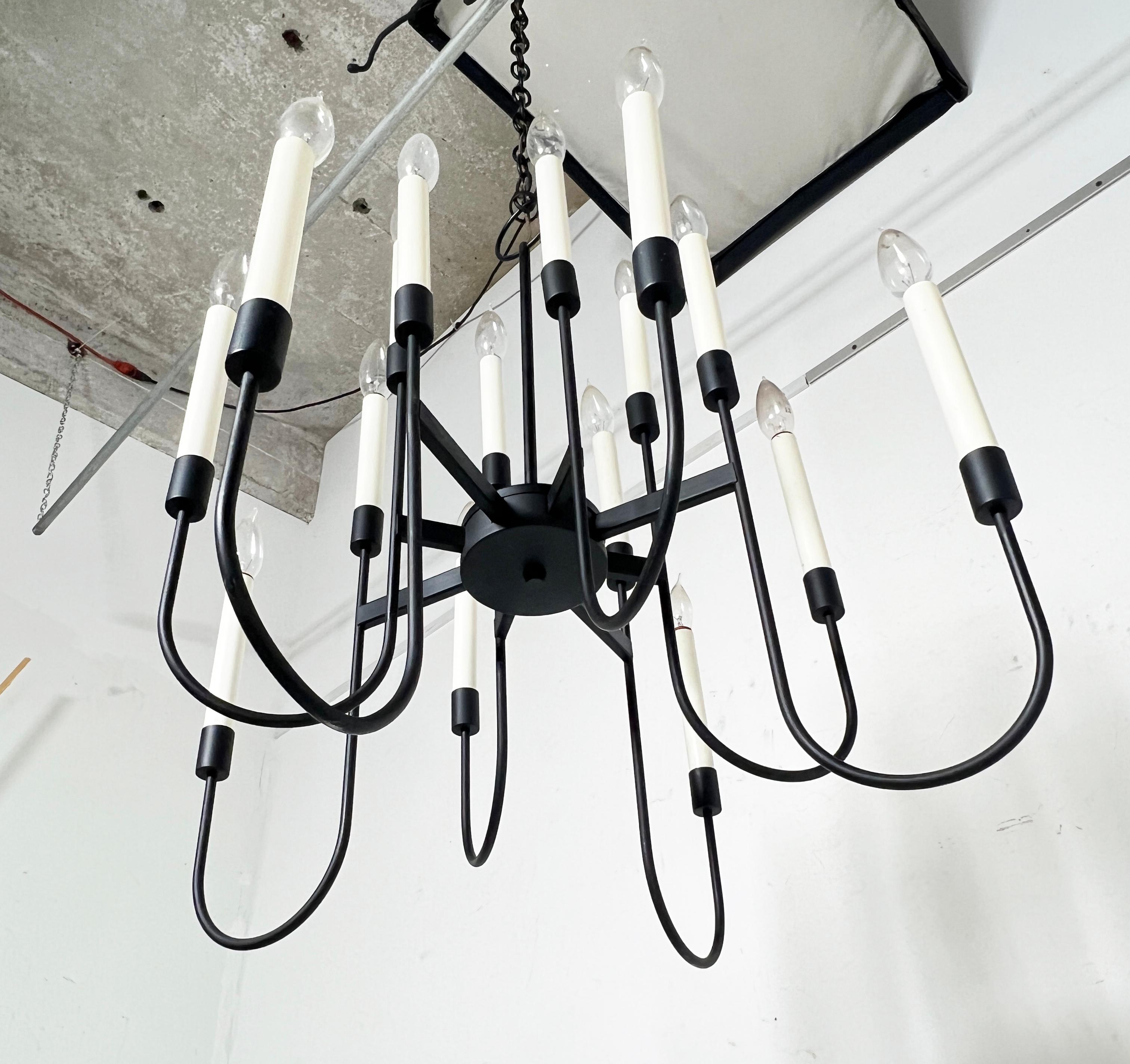 Lustre à seize ampoules Lightolier du milieu du siècle, Circa 1960s en vente 1