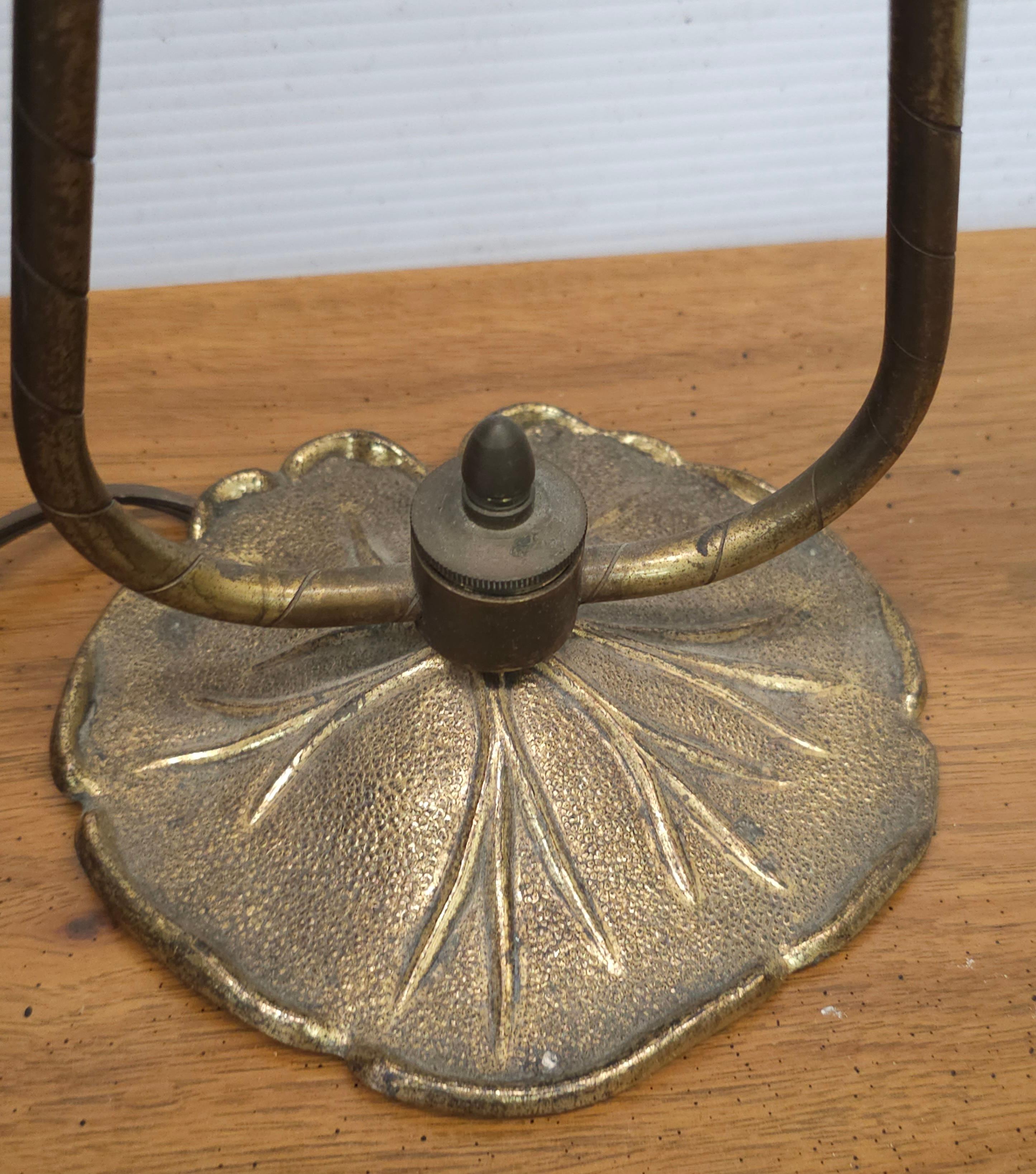Mid-Century Modern Mid Century Lily Base Dual Light Table Desk Lamp For Sale