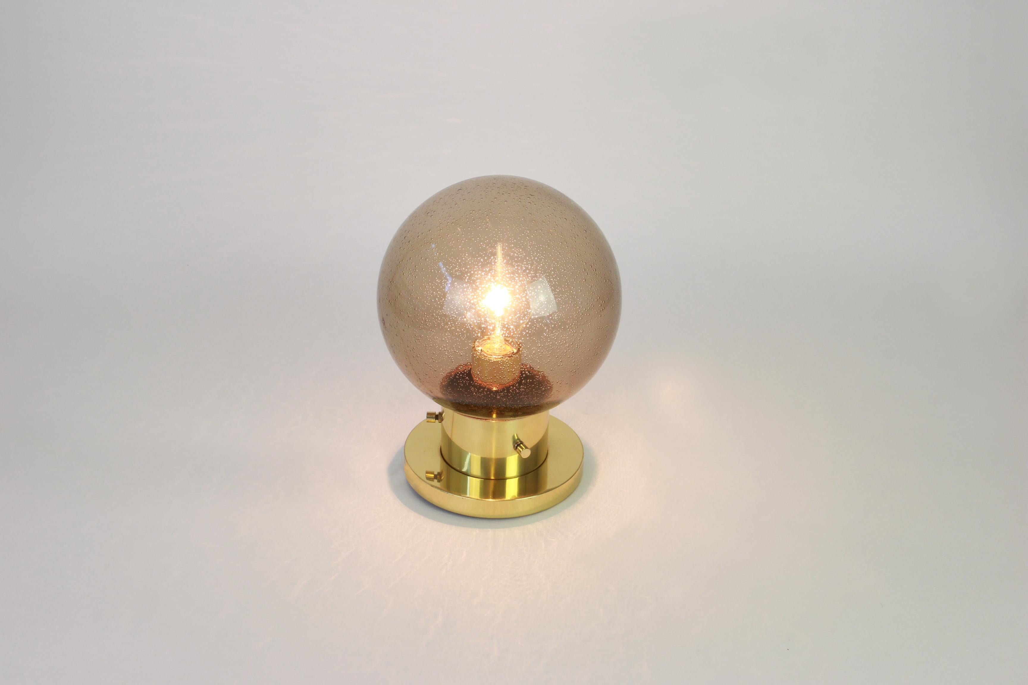Late 20th Century Midcentury Limburg Ceiling or Wall Lamp in Ball Shape, Germany, 1970s